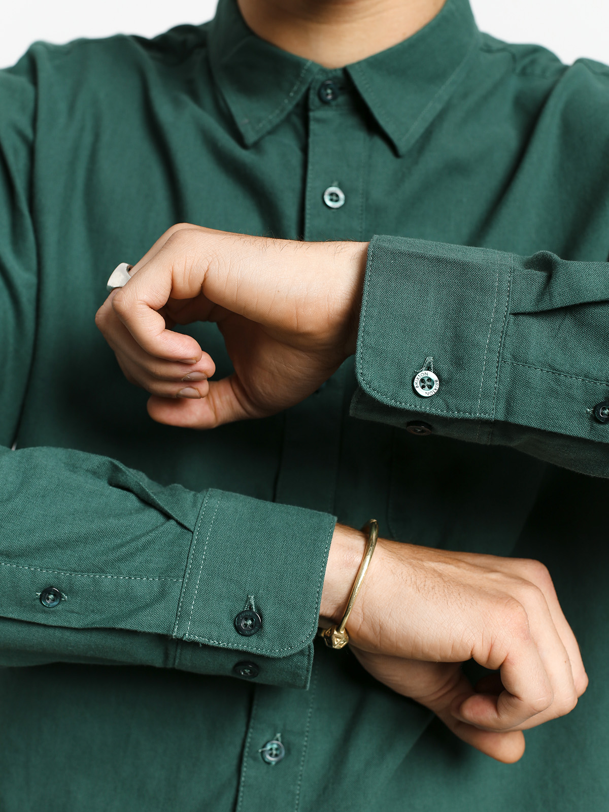 Koszula Brixton Charter Oxford Wvn (emerald)