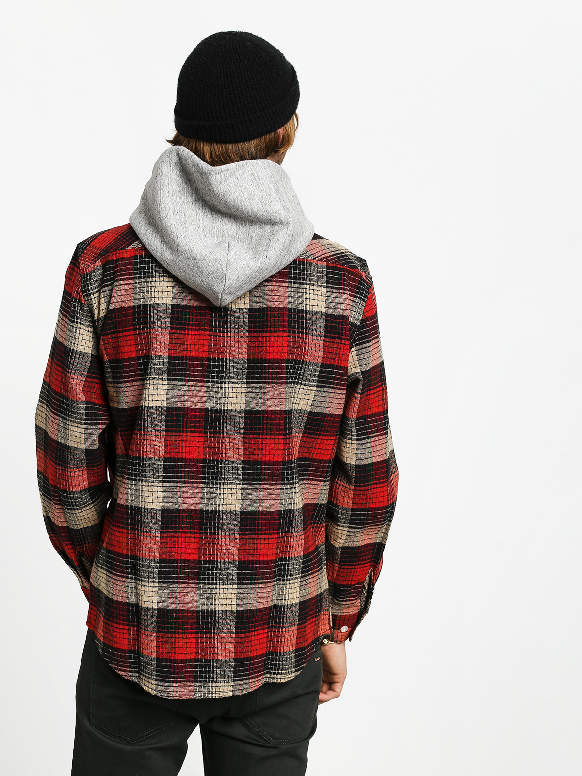 Koszula Brixton Bowery HD Flannel Ls (red/black combo)
