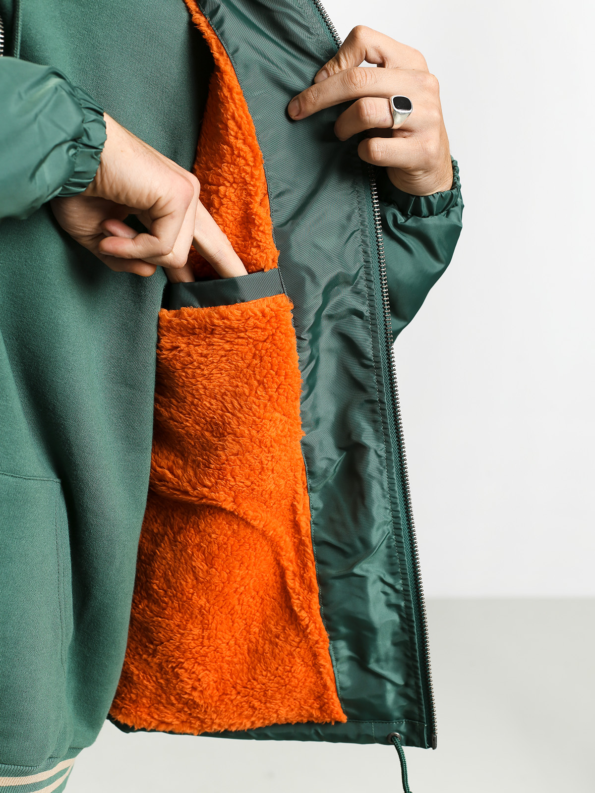Kurtka Brixton Claxton Collar Sherpa (emerald)