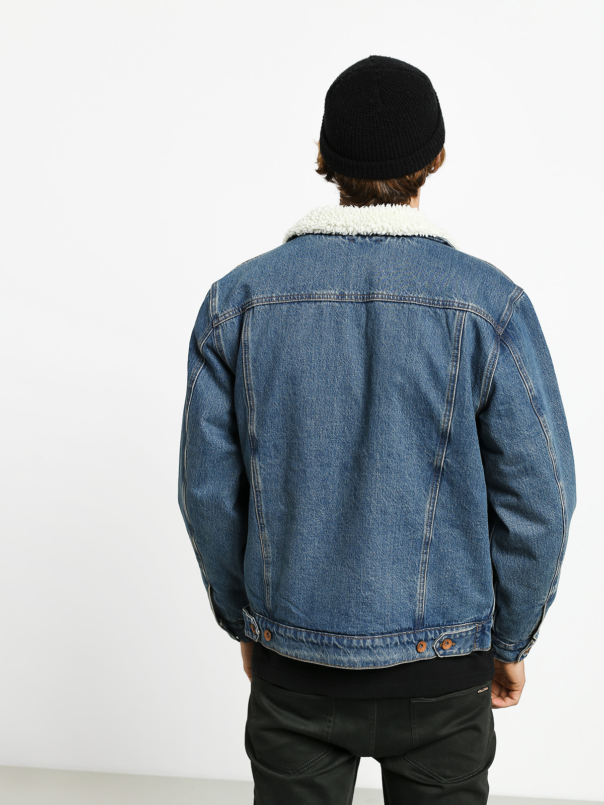 Kurtka Brixton Cable Sherpa Denim (worn indigo)