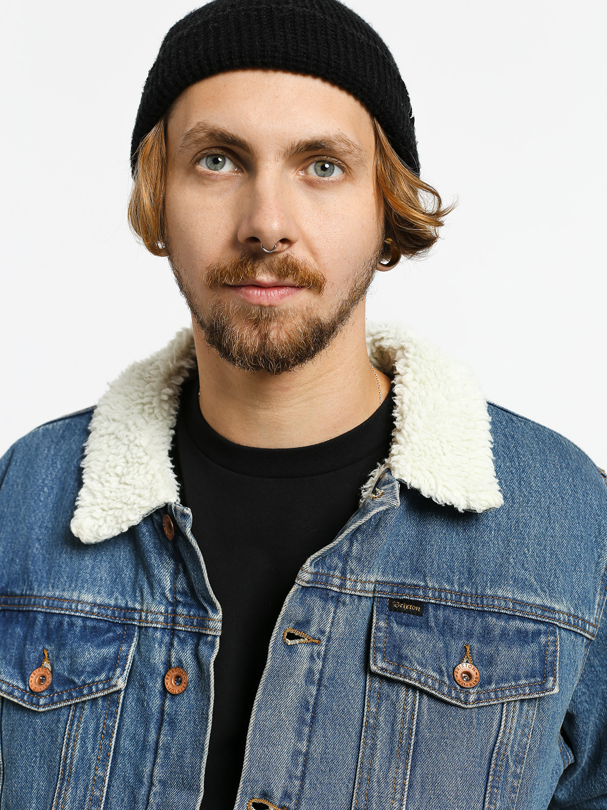 Kurtka Brixton Cable Sherpa Denim (worn indigo)