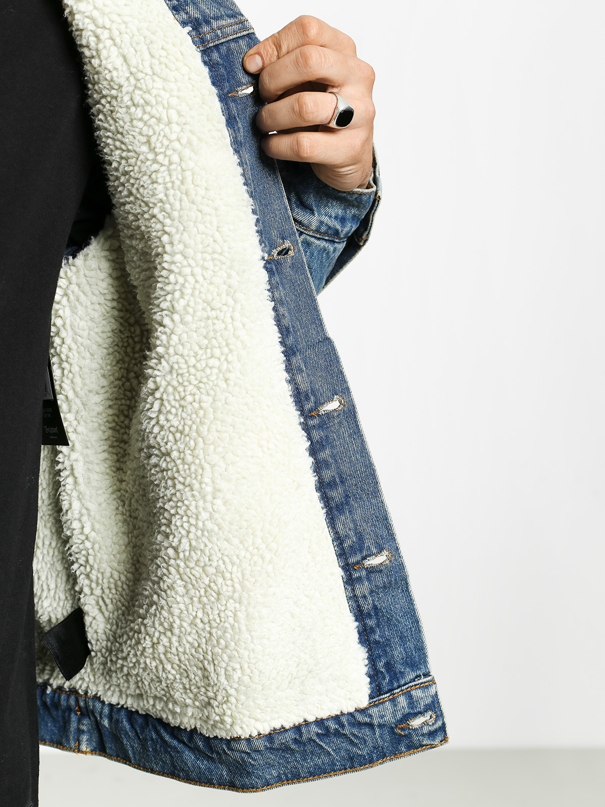 Kurtka Brixton Cable Sherpa Denim (worn indigo)
