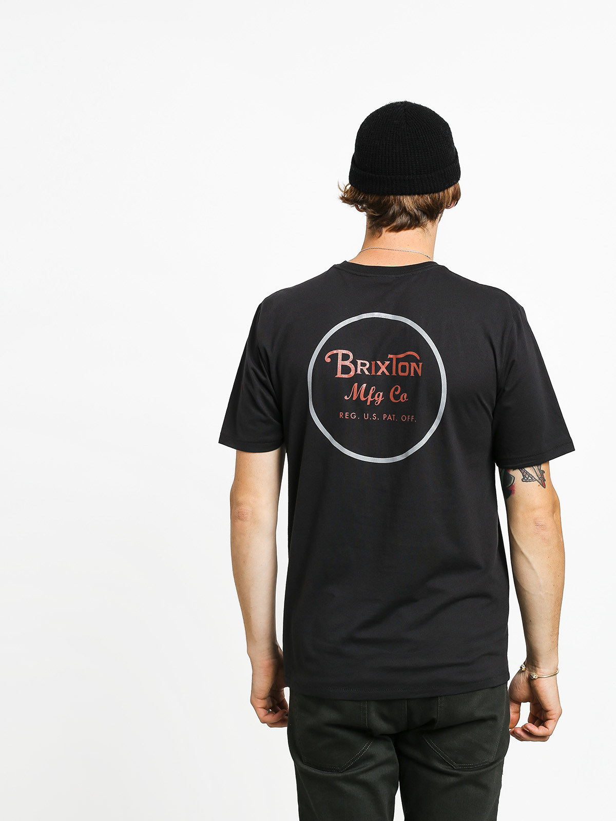 T-shirt Brixton Wheeler II Prem (washed black/red)