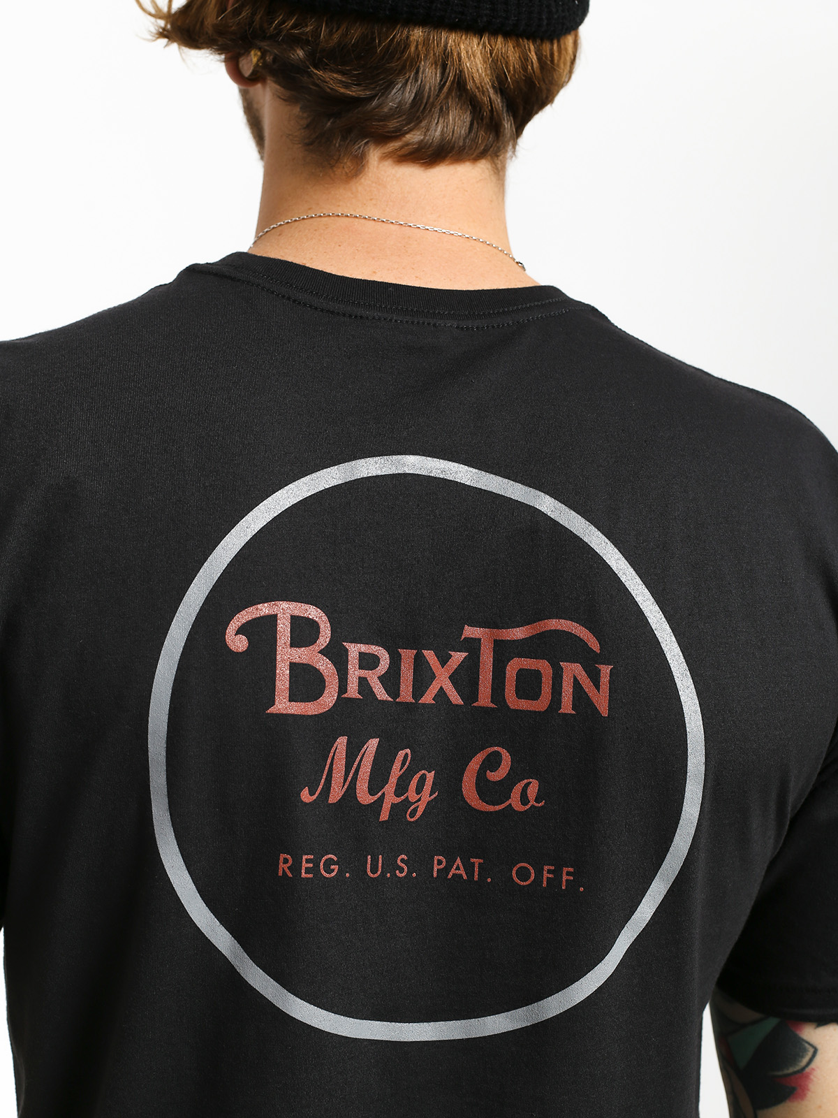 T-shirt Brixton Wheeler II Prem (washed black/red)