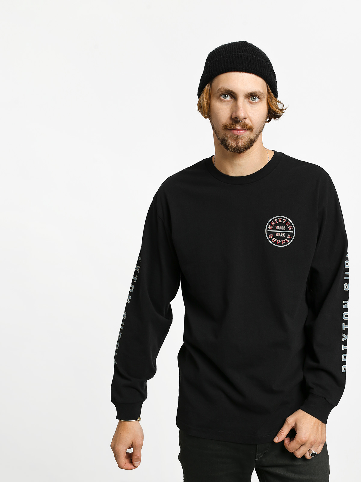 Longsleeve Brixton Oath IV Stt (black/blue)