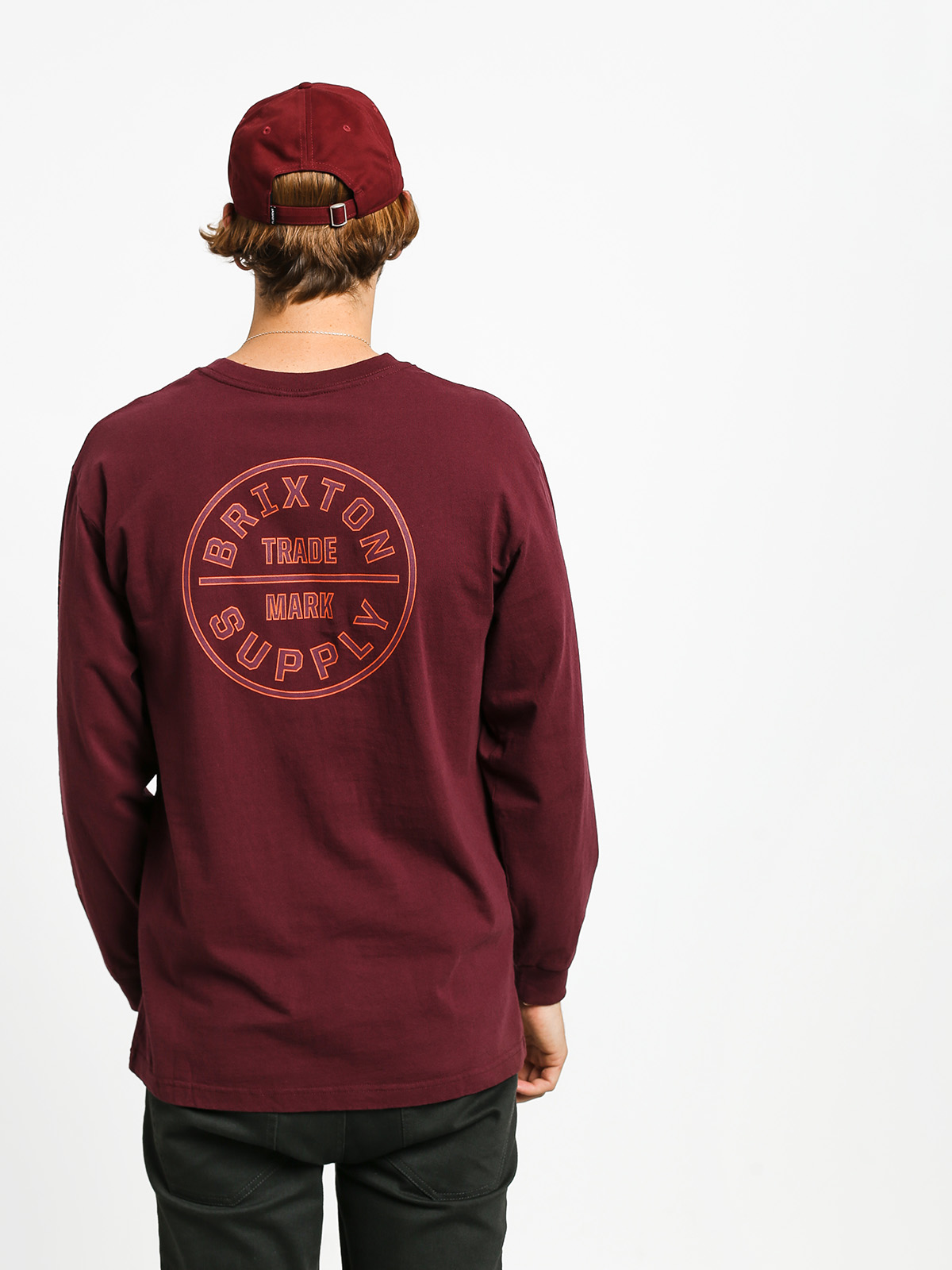 Longsleeve Brixton Oath IV Stt (maroon)
