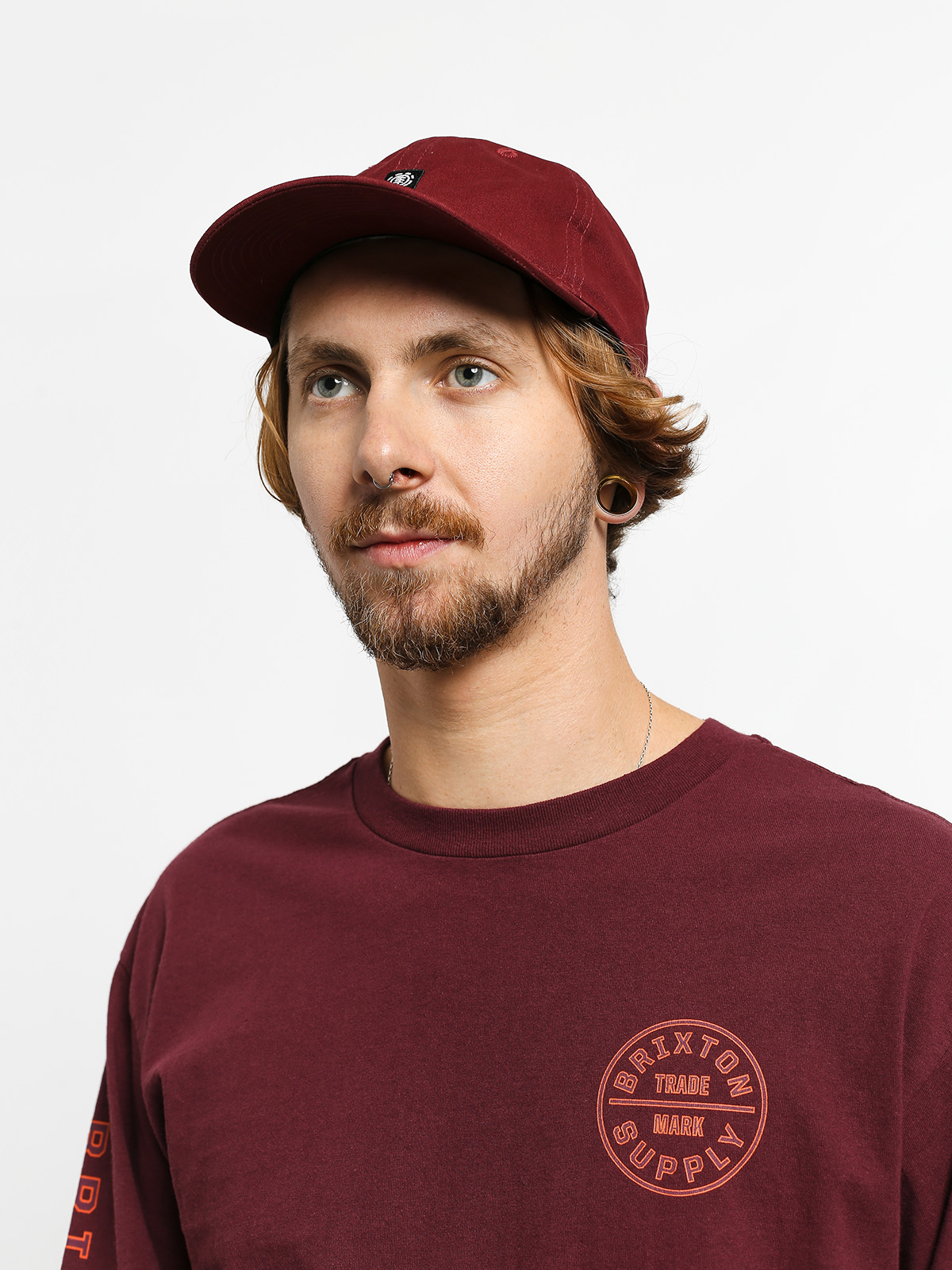 Longsleeve Brixton Oath IV Stt (maroon)