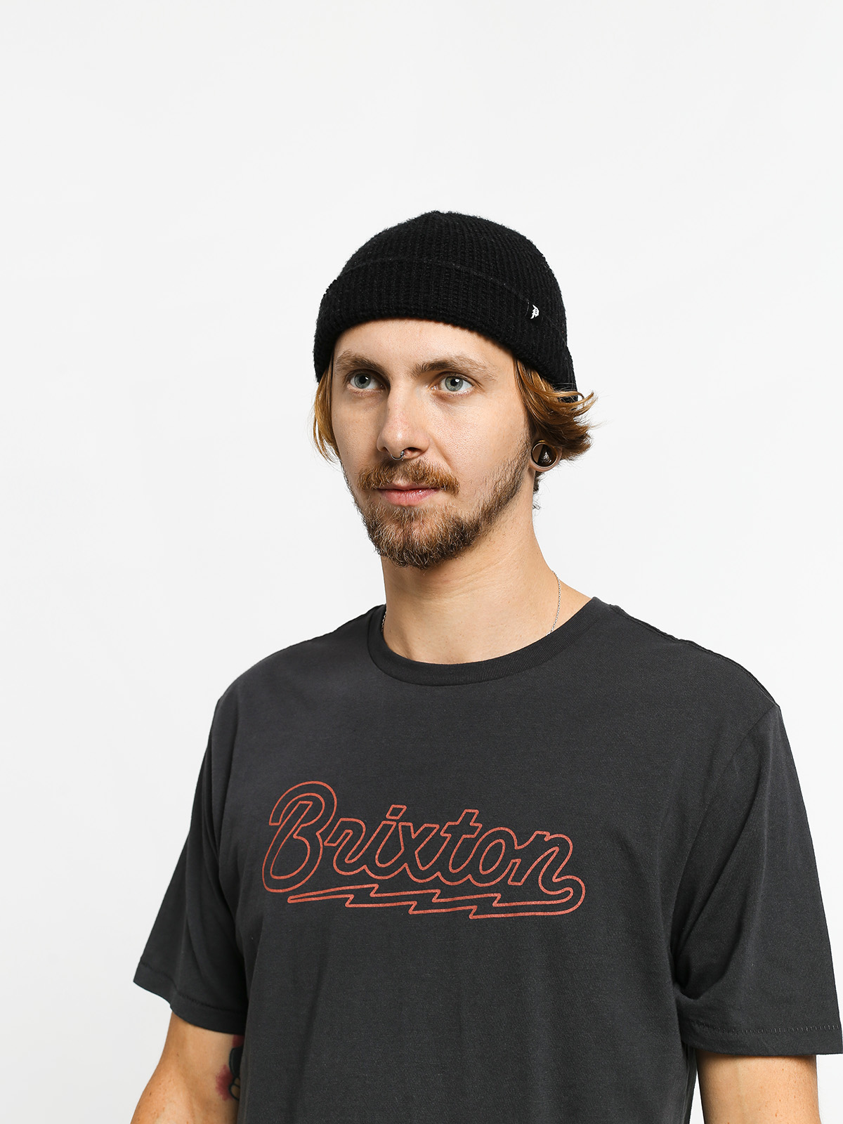T-shirt Brixton Dory Prt (washed black)