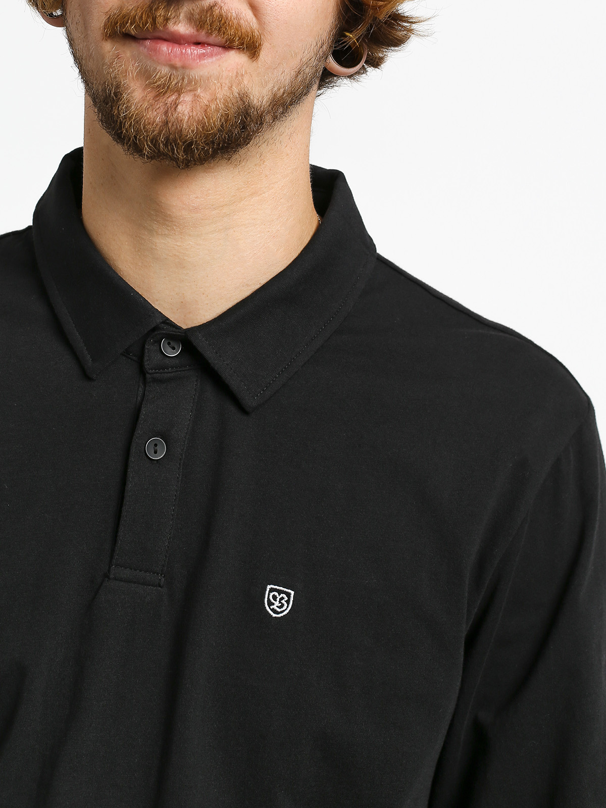 Longsleeve Brixton Carlos Polo (black/white)