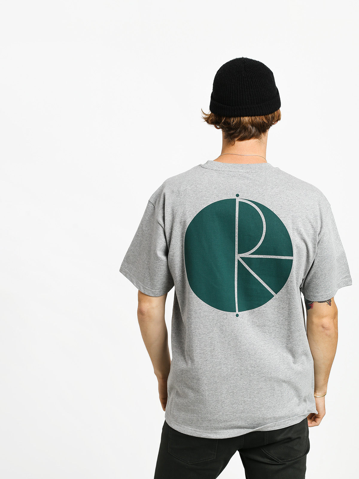 T-shirt Polar Skate Fill Logo (heather grey)