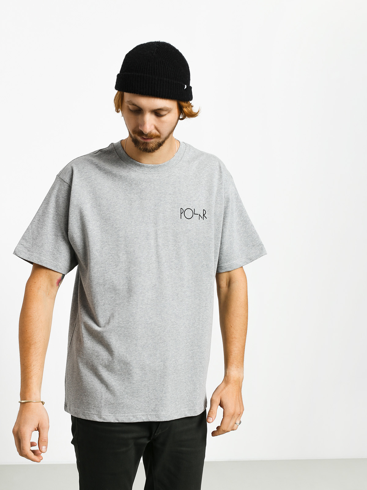 T-shirt Polar Skate Fill Logo (heather grey)