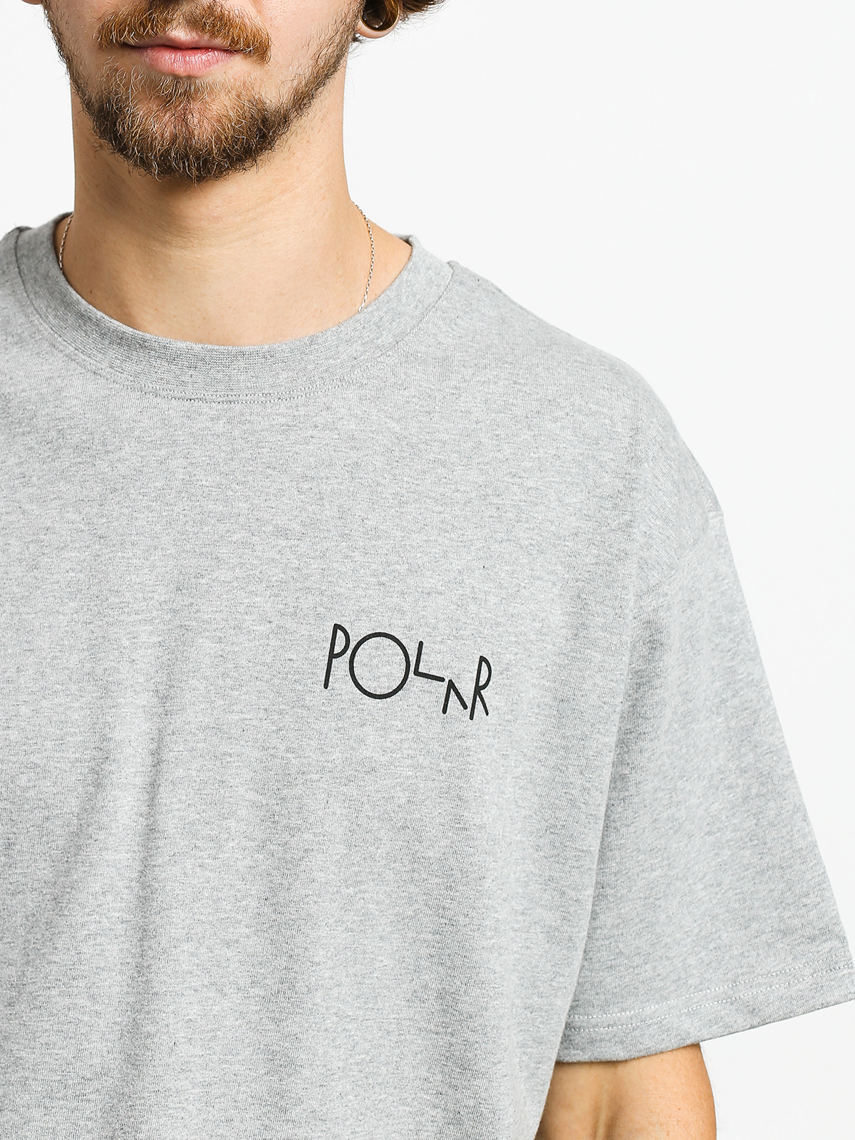 T-shirt Polar Skate Fill Logo (heather grey)