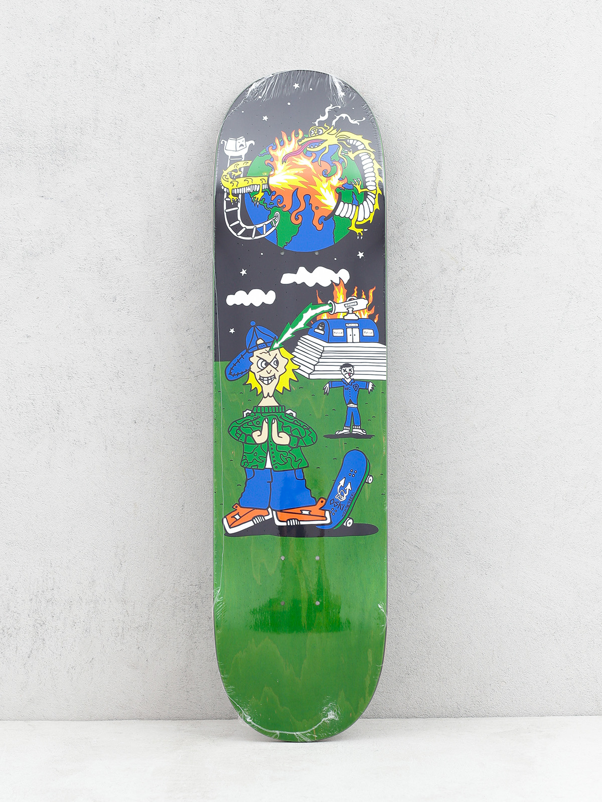 Deck Polar Skate Rozenberg Police Station (green/multi)