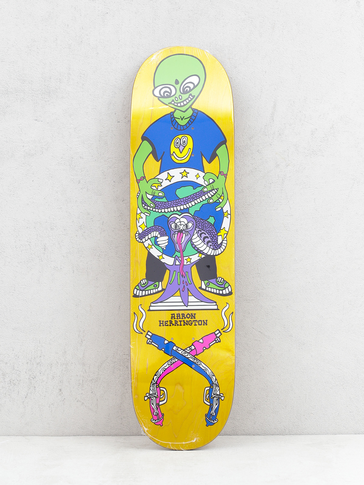 Deck Polar Skate Herrington Global Affairs (yellow/multi)