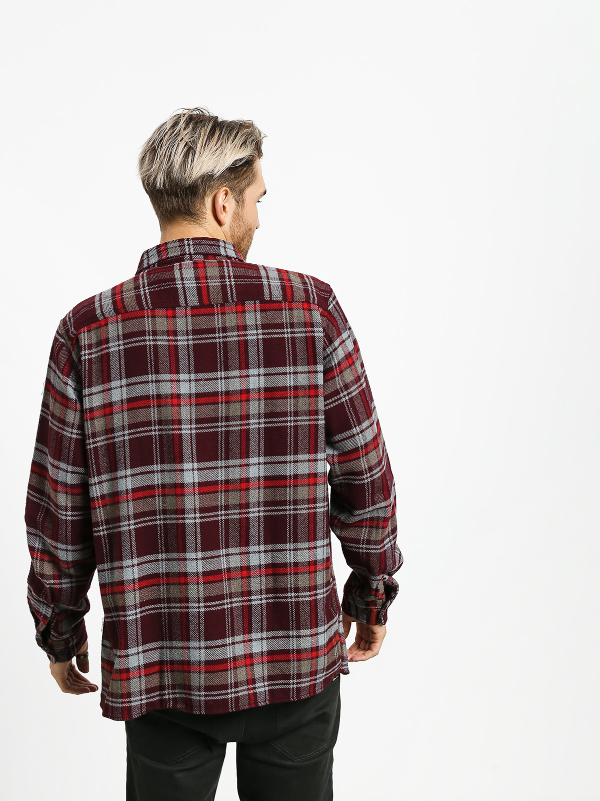 Koszula Brixton Archie Flannel Ls (maroon)
