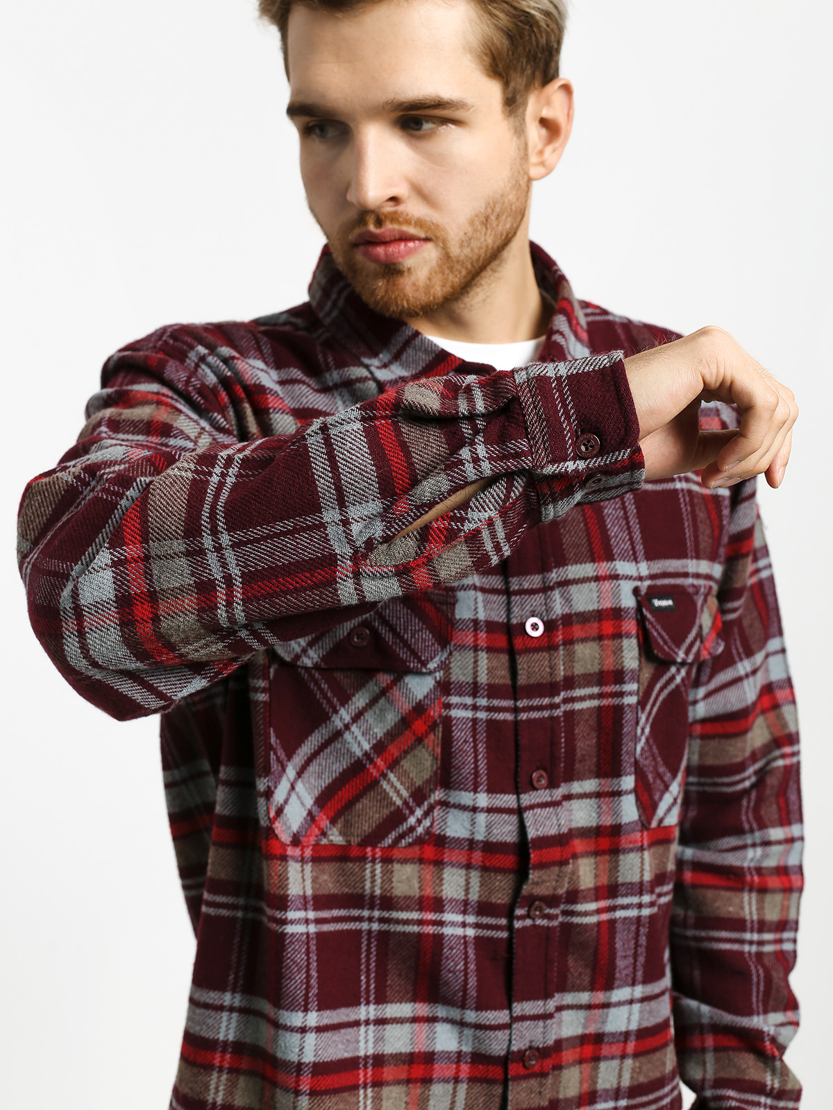 Koszula Brixton Archie Flannel Ls (maroon)