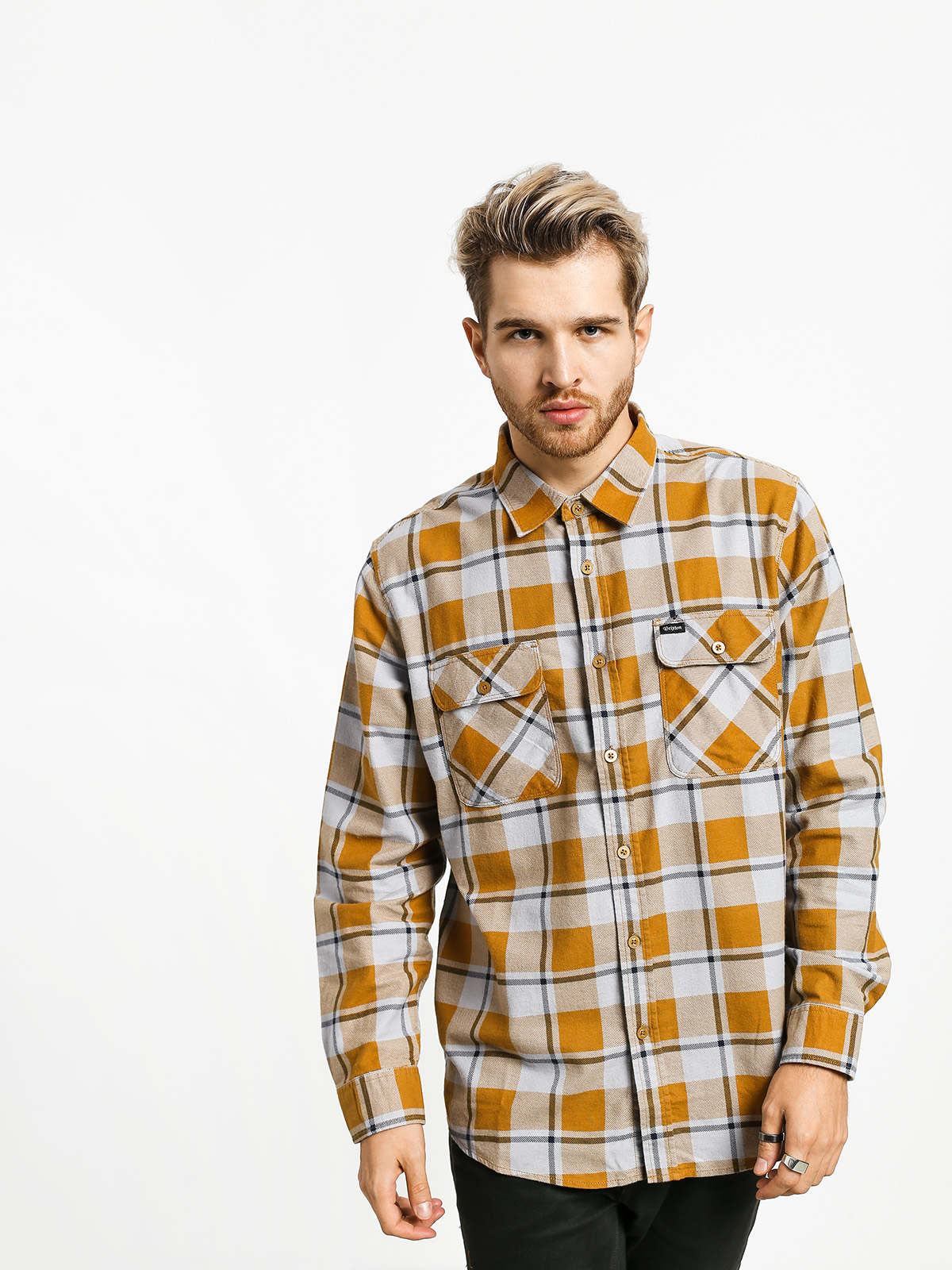 Koszula Brixton Bowery Lw Flannel Ls (aluminum/maize)