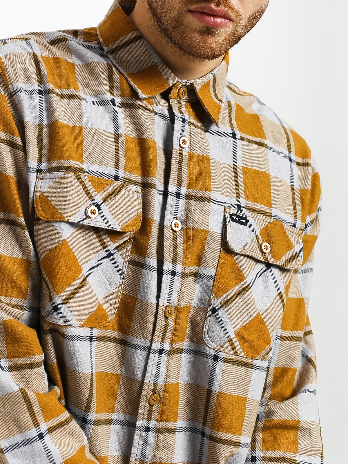 Koszula Brixton Bowery Lw Flannel Ls (aluminum/maize)