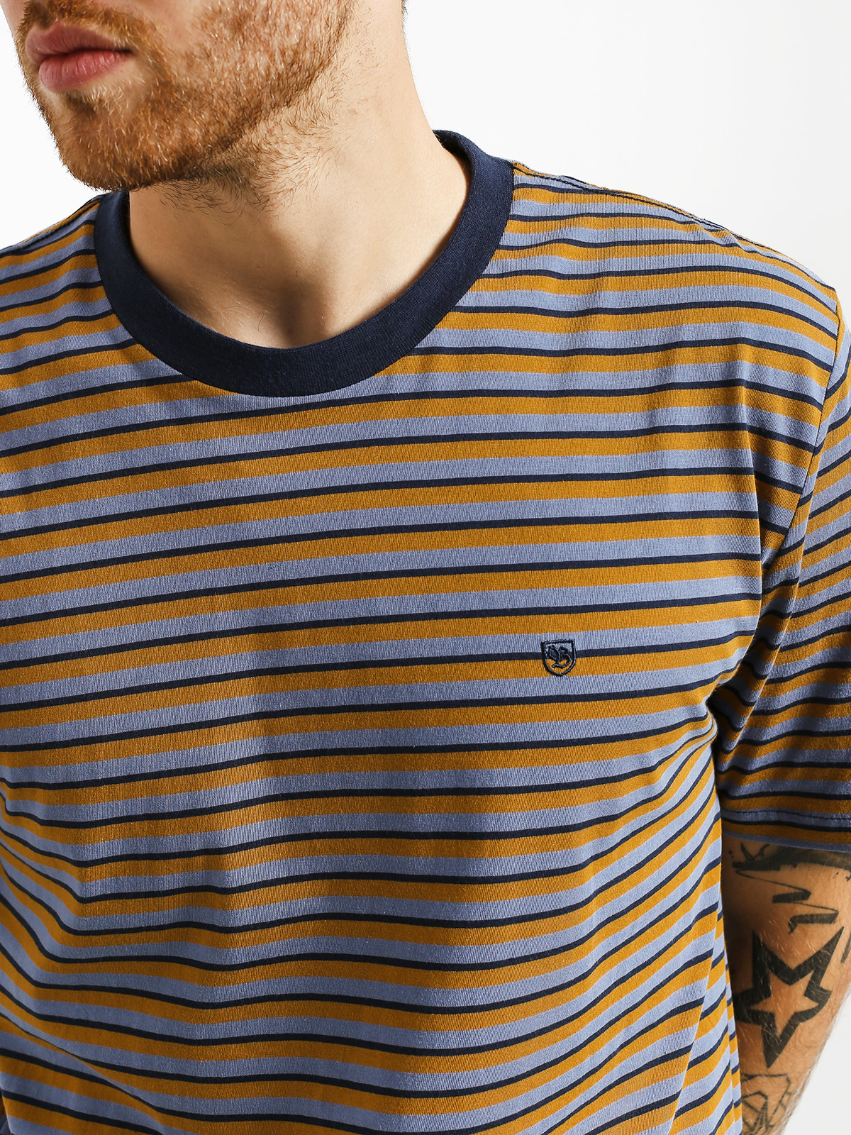 T-shirt Brixton Hilt Mini Stripe (twilight blue/washed navy)