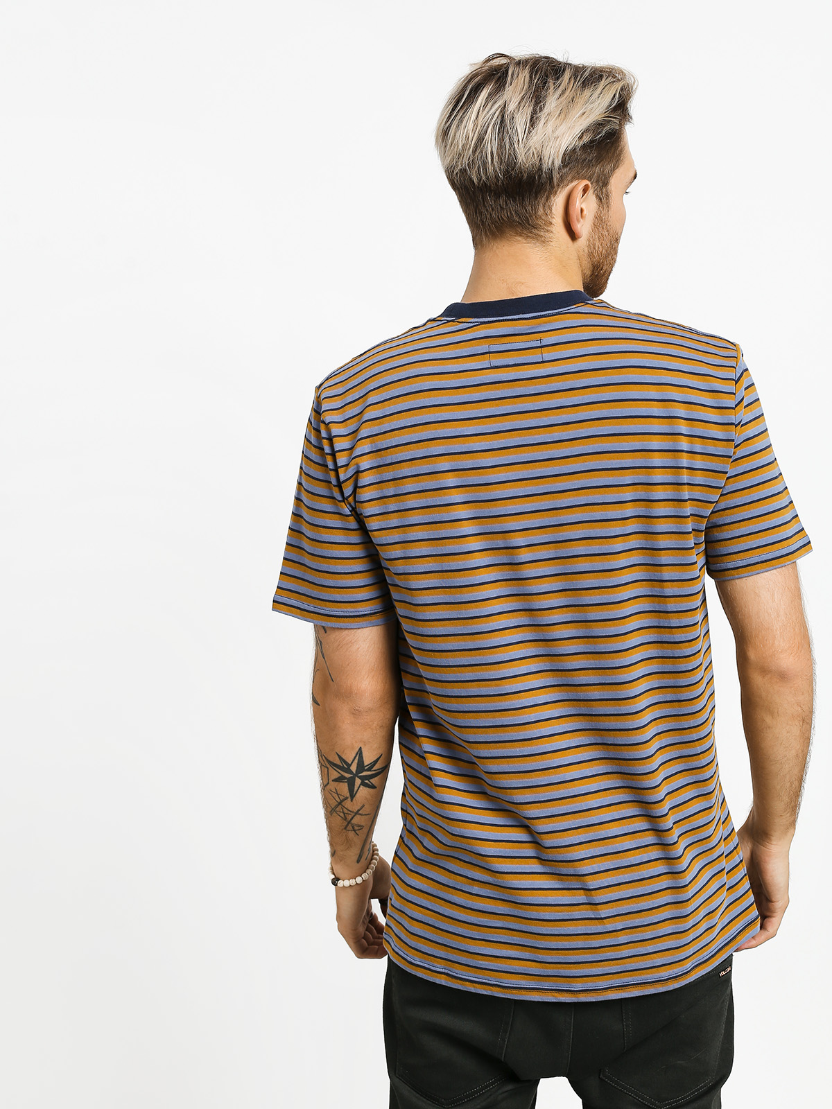 T-shirt Brixton Hilt Mini Stripe (twilight blue/washed navy)