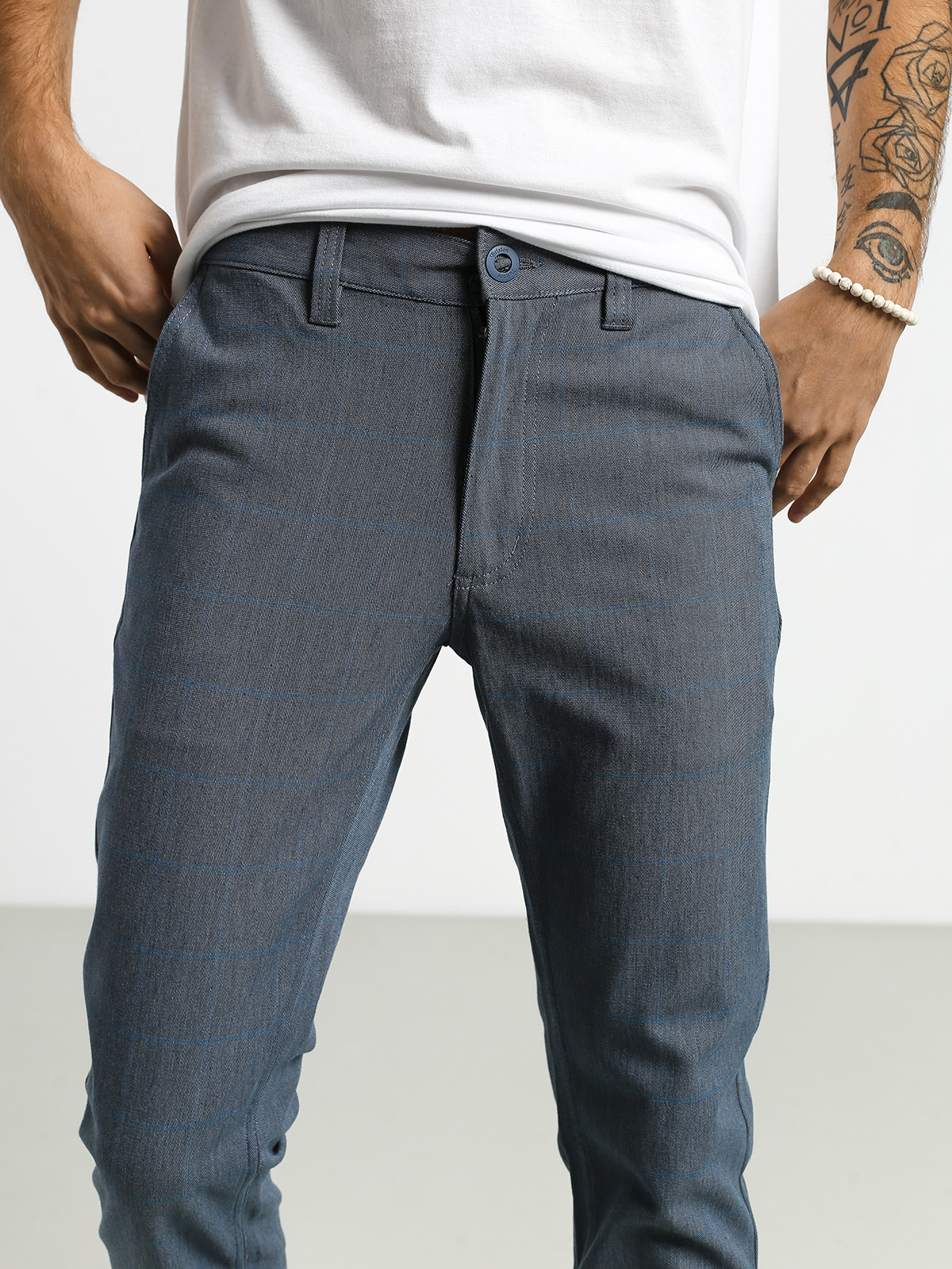 Spodnie Brixton Reserve Chino Ltd (light blue plaid)