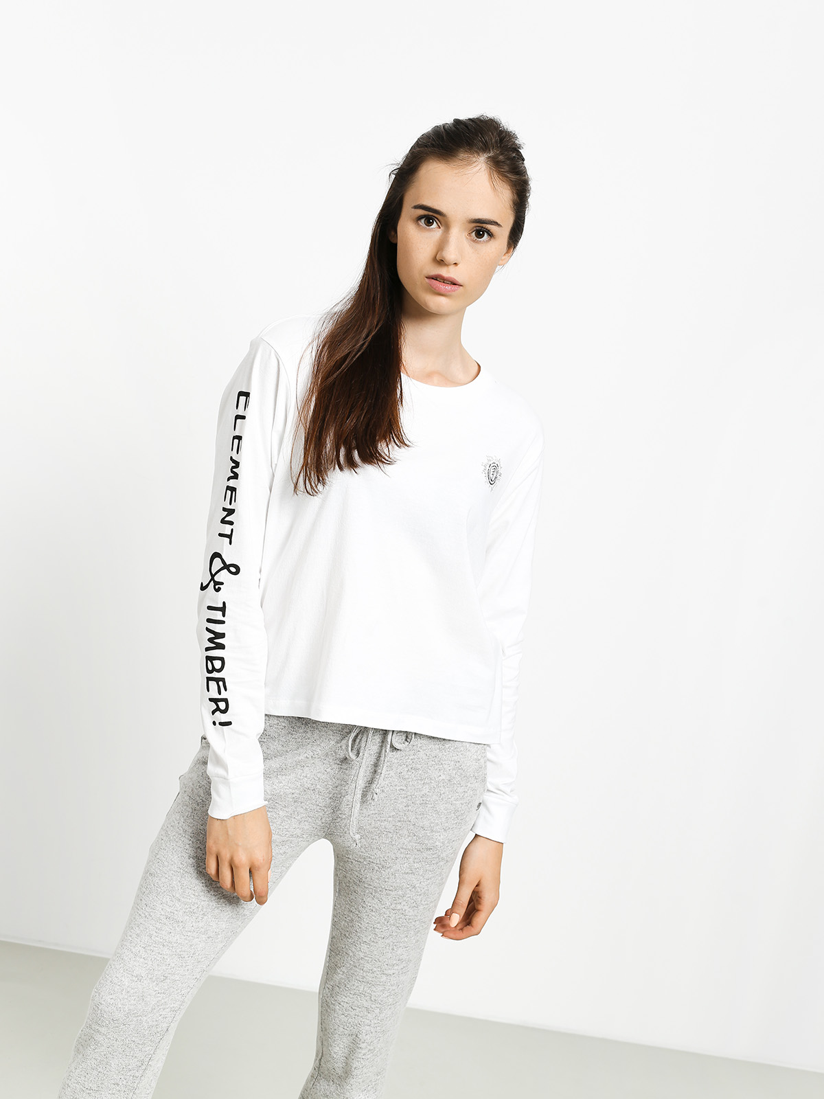 Longsleeve Element Timber Crop Wmn (white)