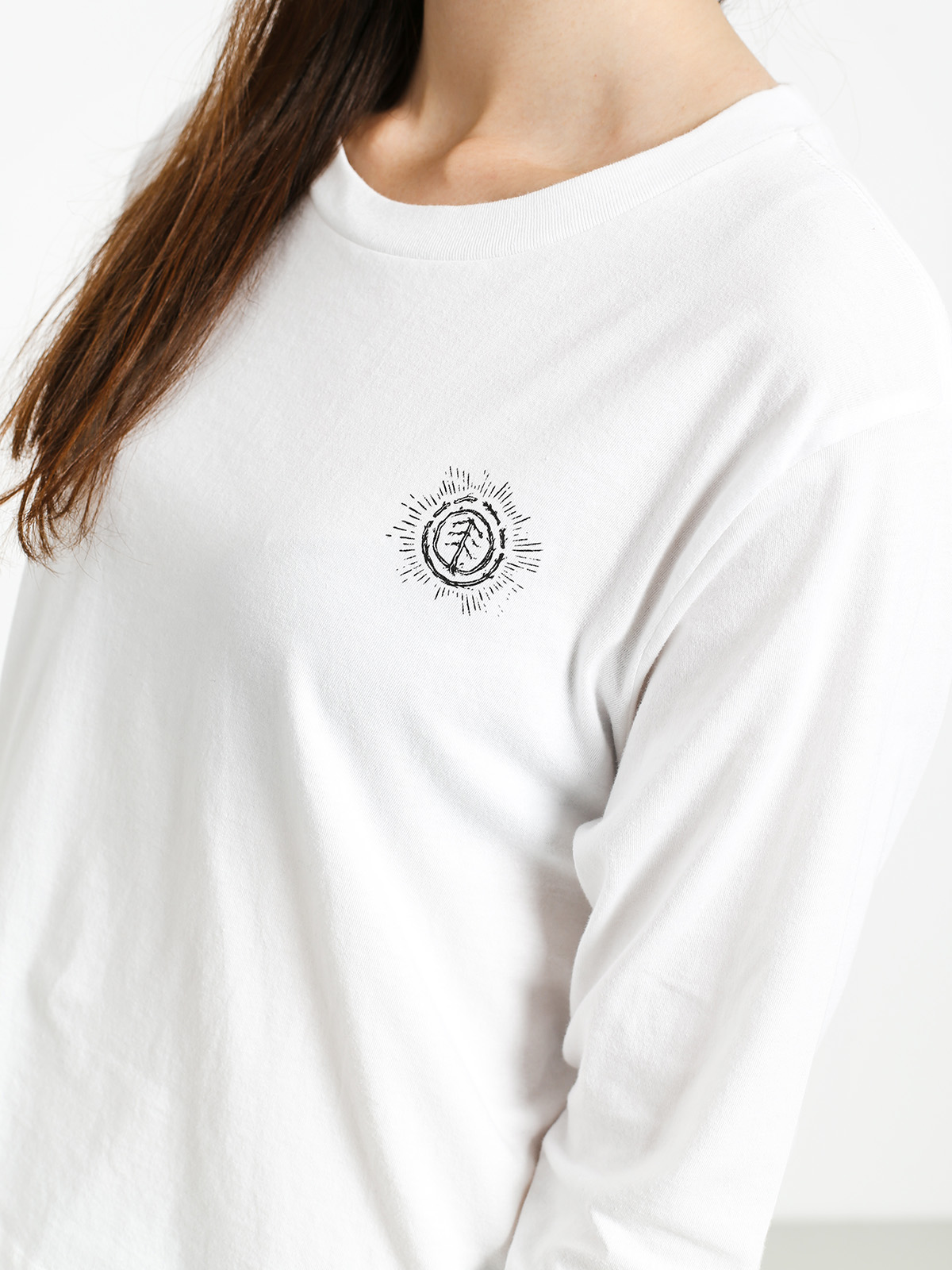 Longsleeve Element Timber Crop Wmn (white)