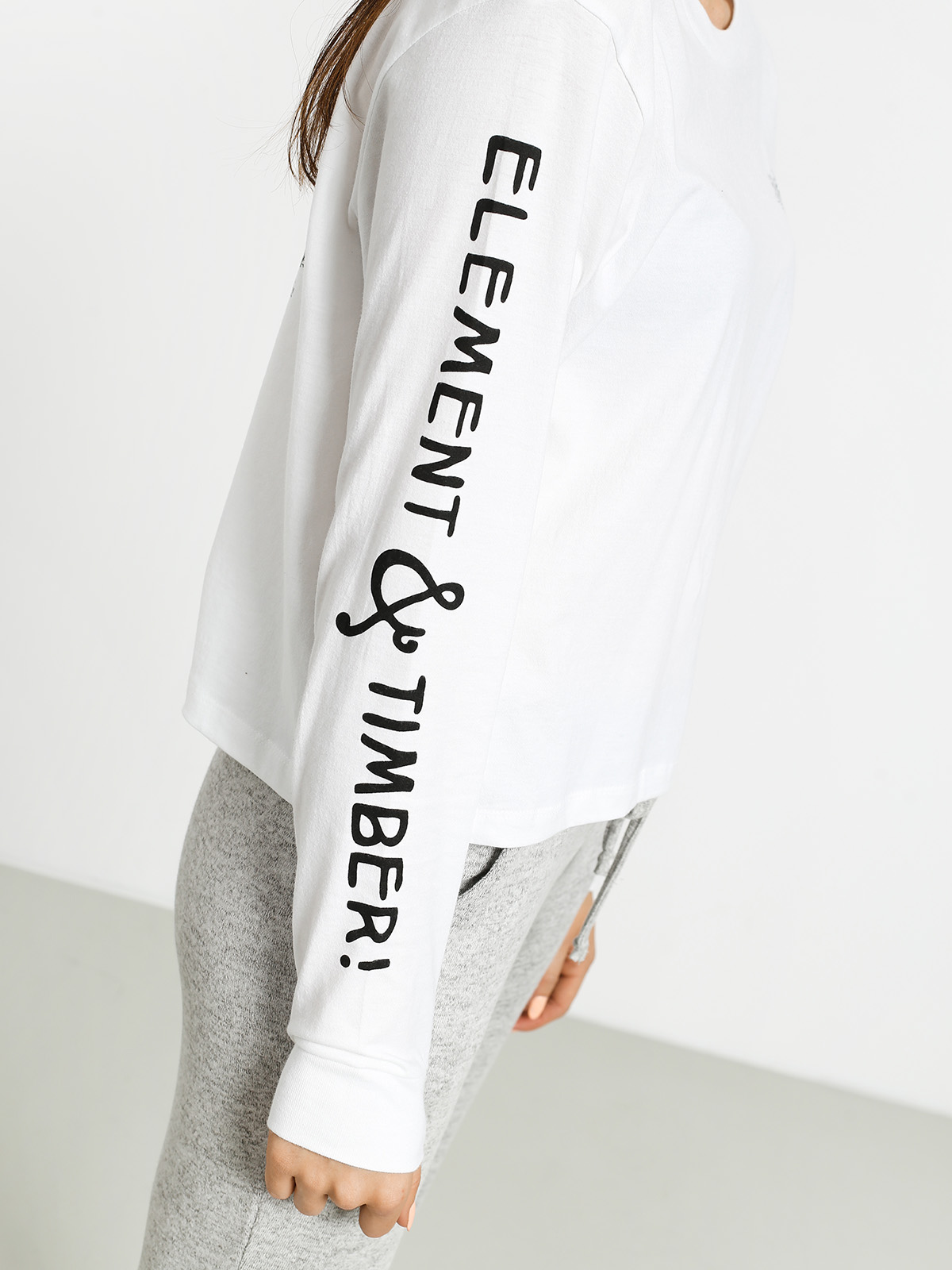 Longsleeve Element Timber Crop Wmn (white)