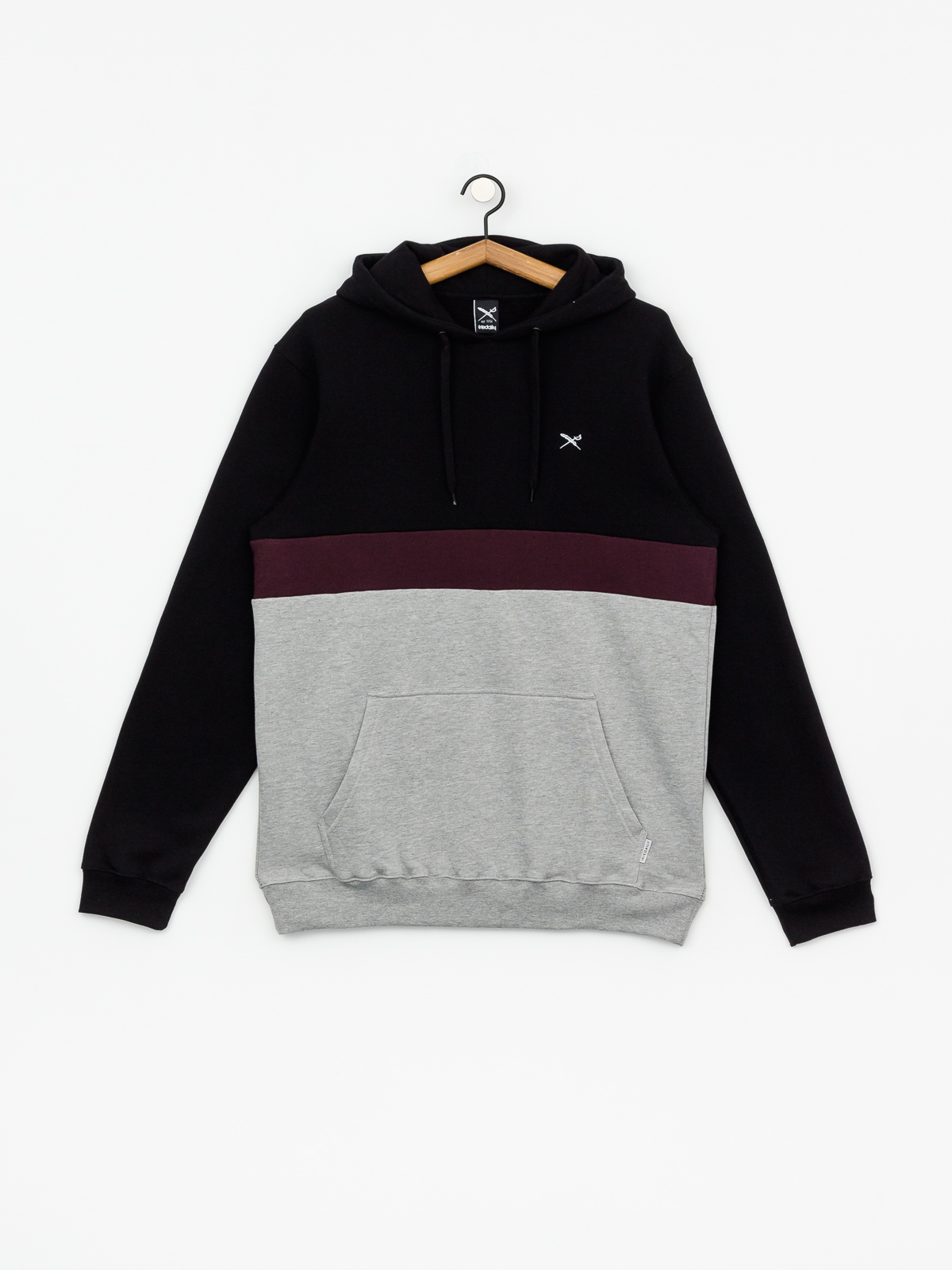 Bluza z kapturem Iriedaily Court HD (black red)