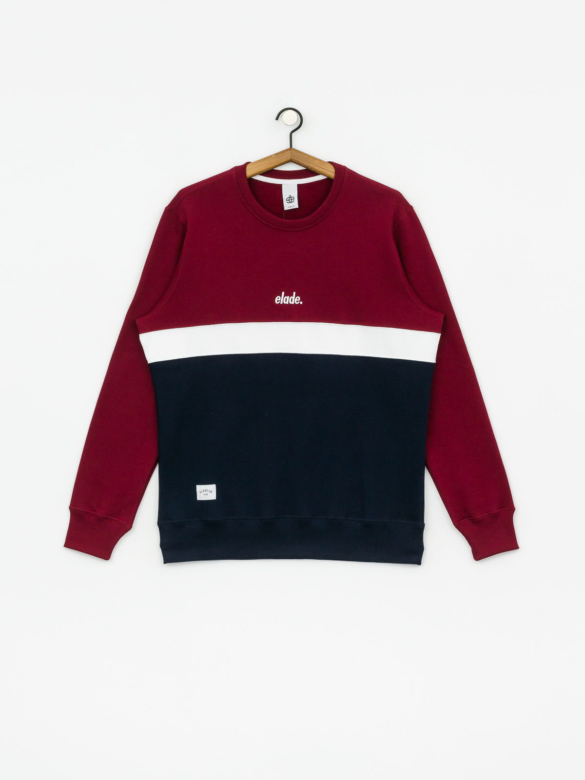 Bluza Elade Colour Block (maroon/white/navy blue)
