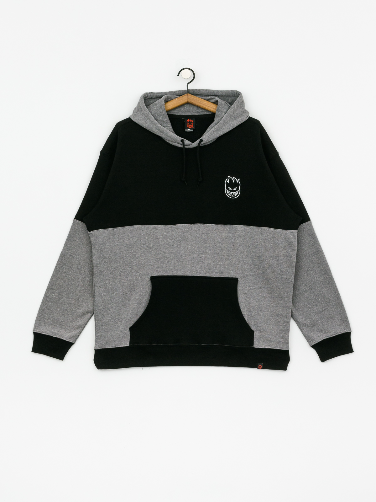 Bluza z kapturem Spitfire Stk Big Head Emb (black/gunmetal)
