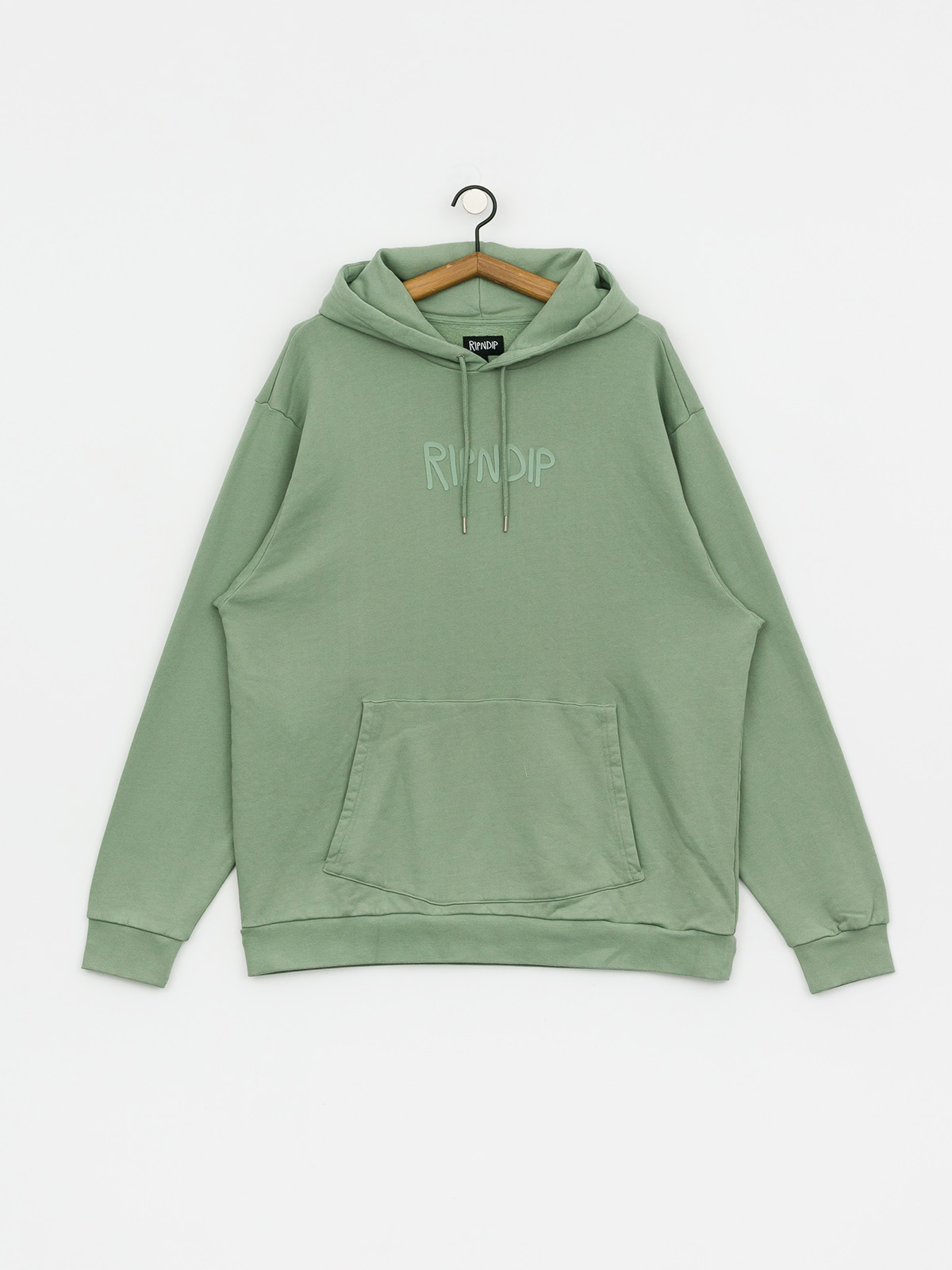 Bluza z kapturem RipNDip Rubber Logo HD (sage)