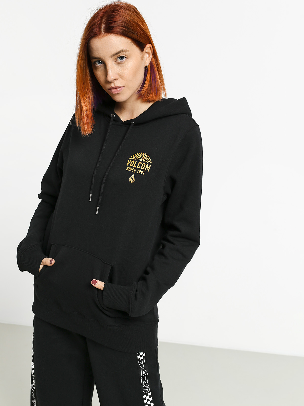 Bluza z kapturem Volcom Vol Stone HD Wmn (black)