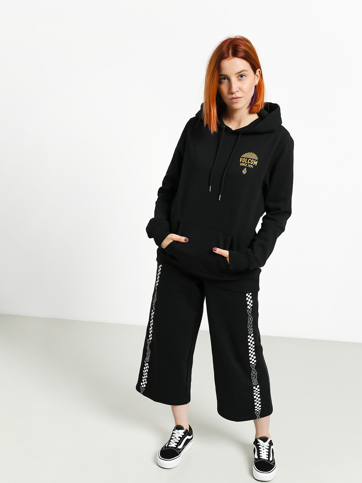 Bluza z kapturem Volcom Vol Stone HD Wmn (black)