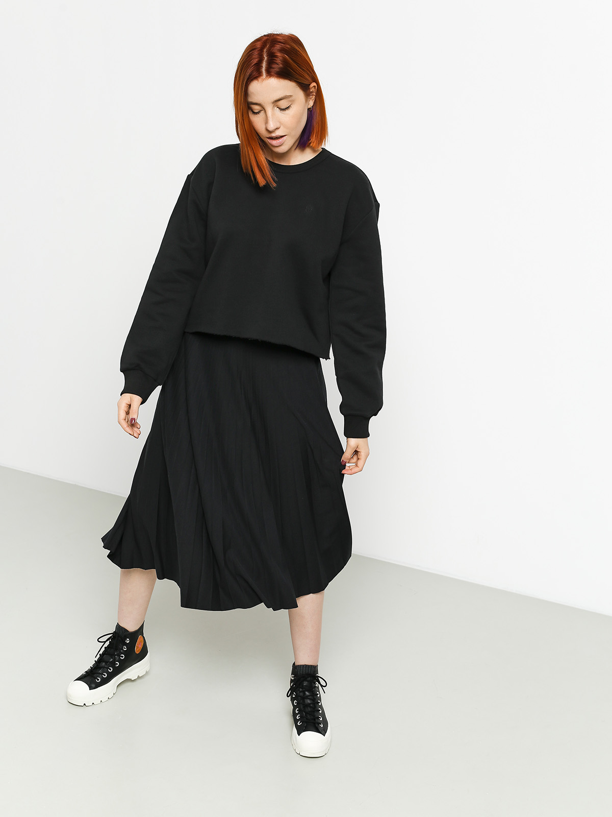 Bluza Brixton Vintage Crop Crew Wmn (black)