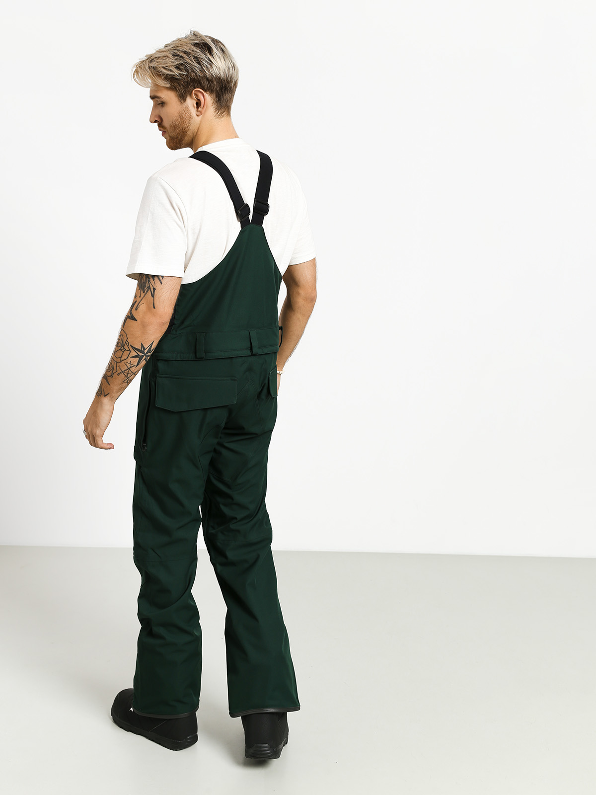 Męskie Spodnie snowboardowe Volcom Roan Bib Overall (dkg)