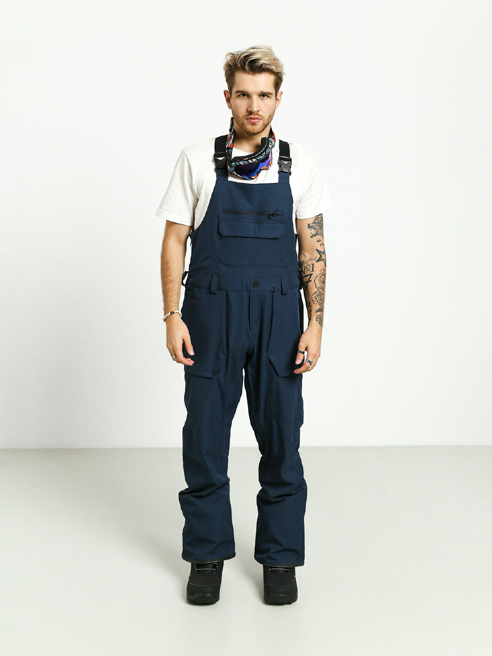 Męskie Spodnie snowboardowe Volcom Roan Bib Overall (nvy)