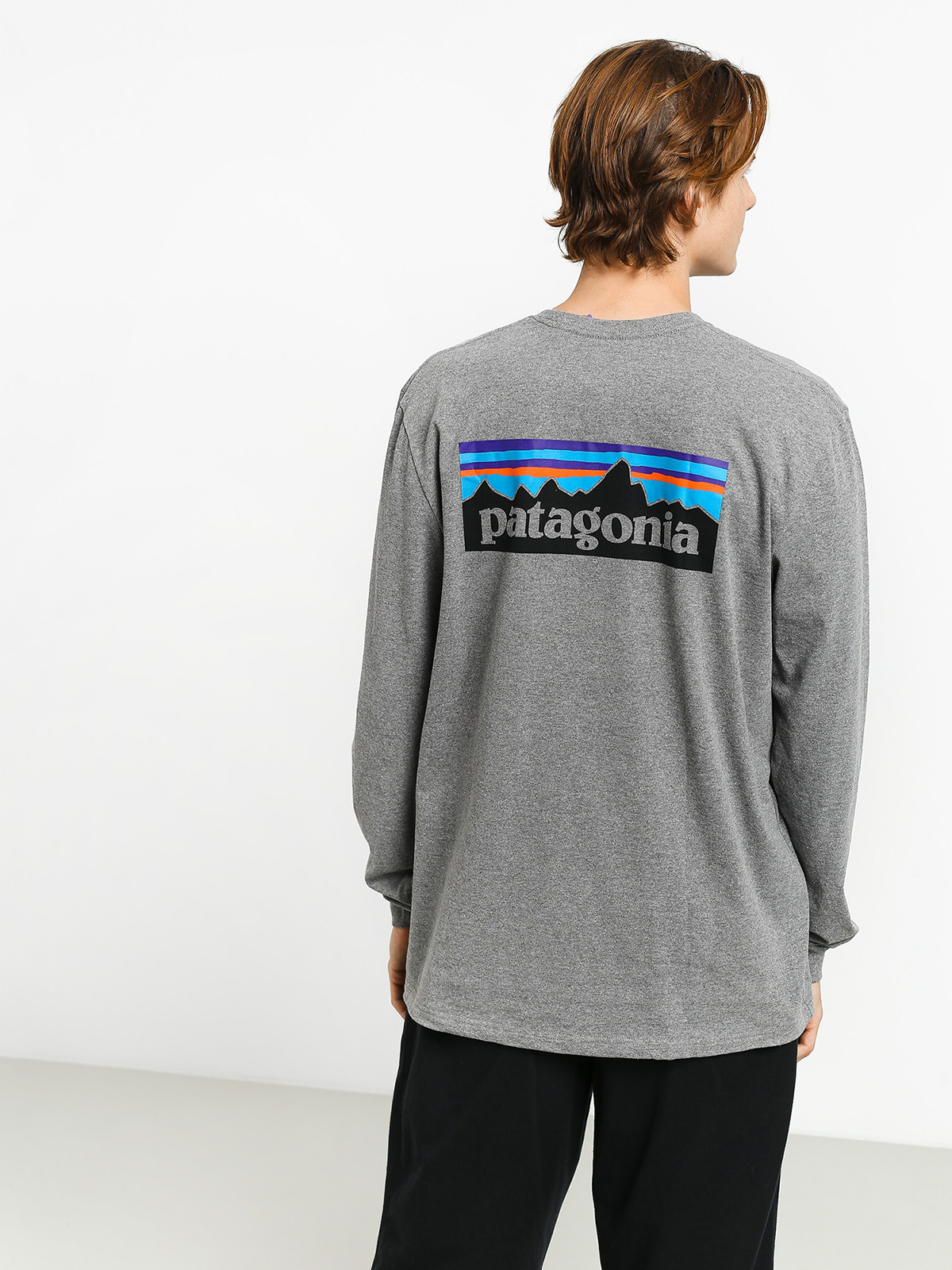 Longsleeve Patagonia P6 Logo Responsibili (gravel heather)