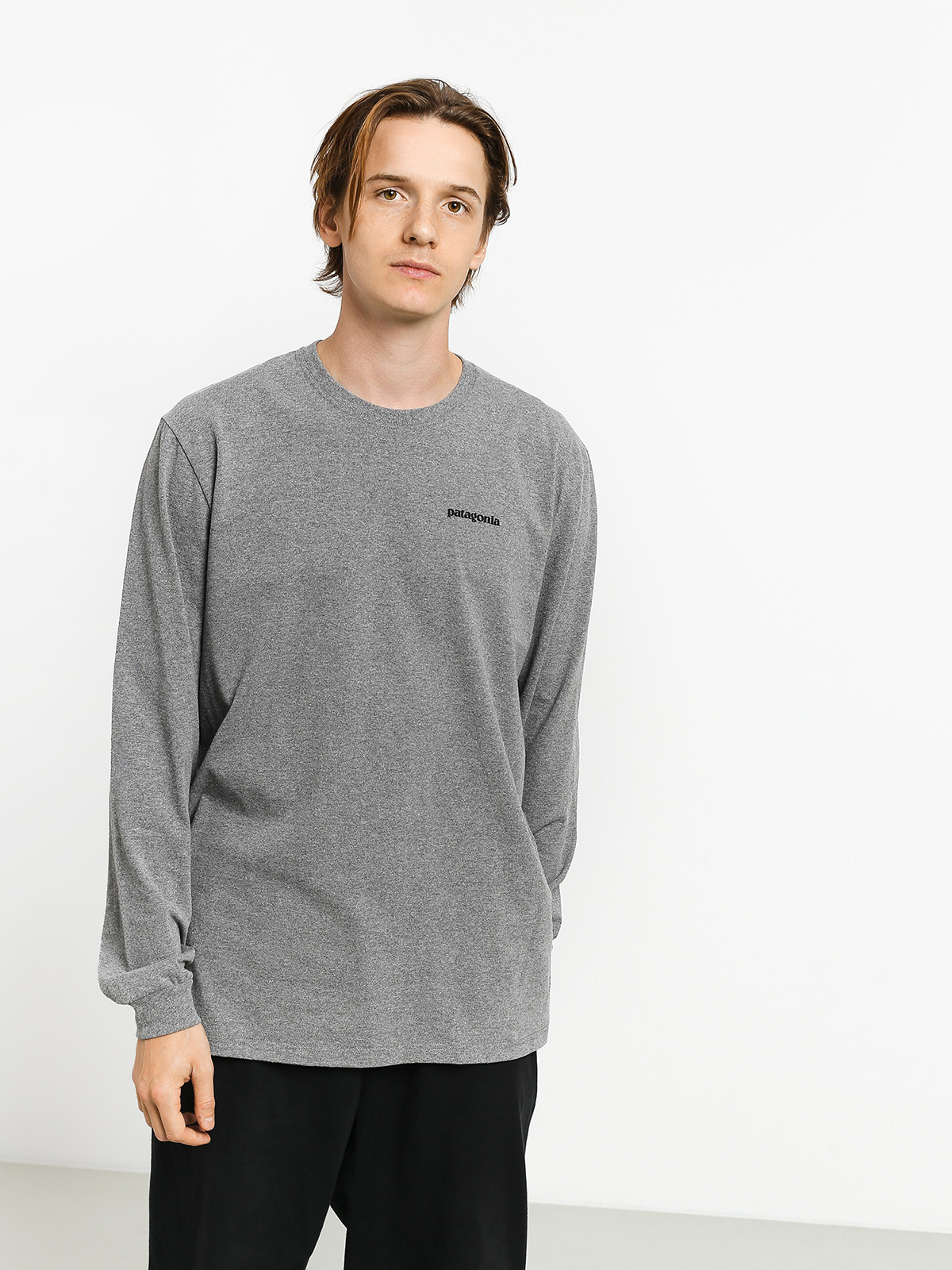 Longsleeve Patagonia P6 Logo Responsibili (gravel heather)