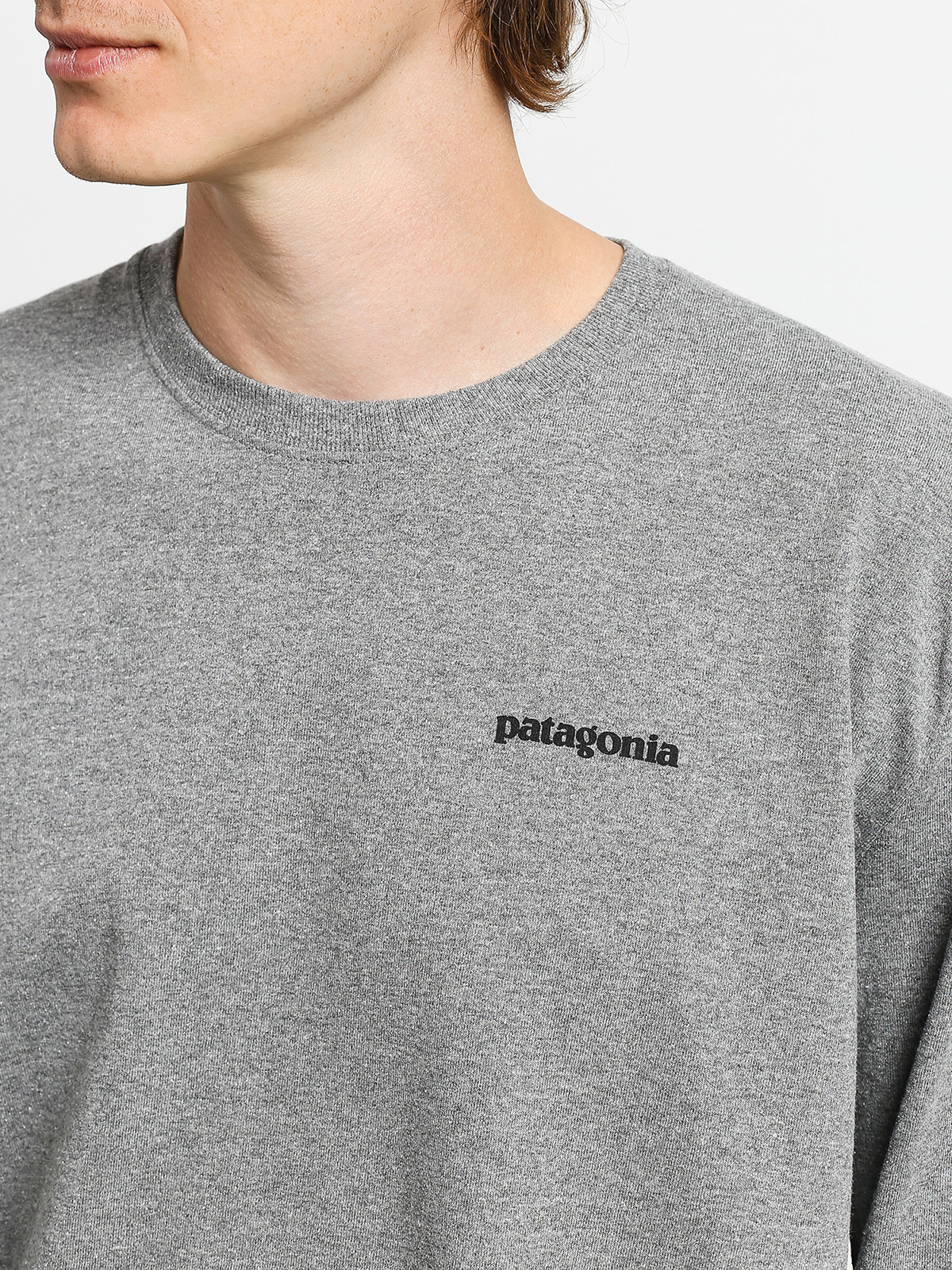 Longsleeve Patagonia P6 Logo Responsibili (gravel heather)