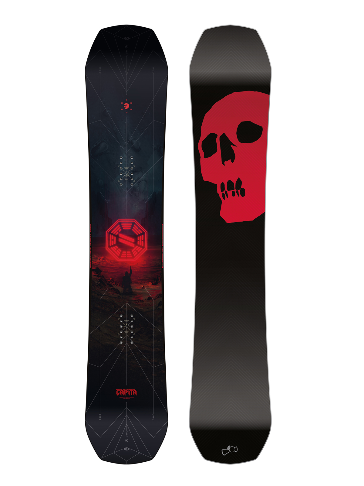all black snowboard
