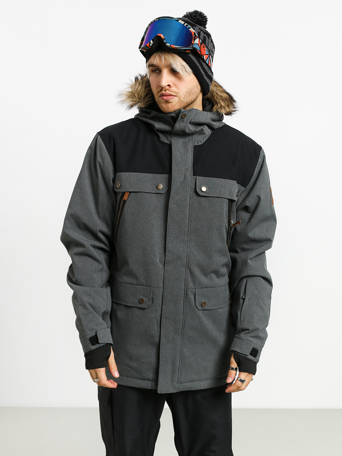 Męska Kurtka snowboardowa Quiksilver Selector (black heather)