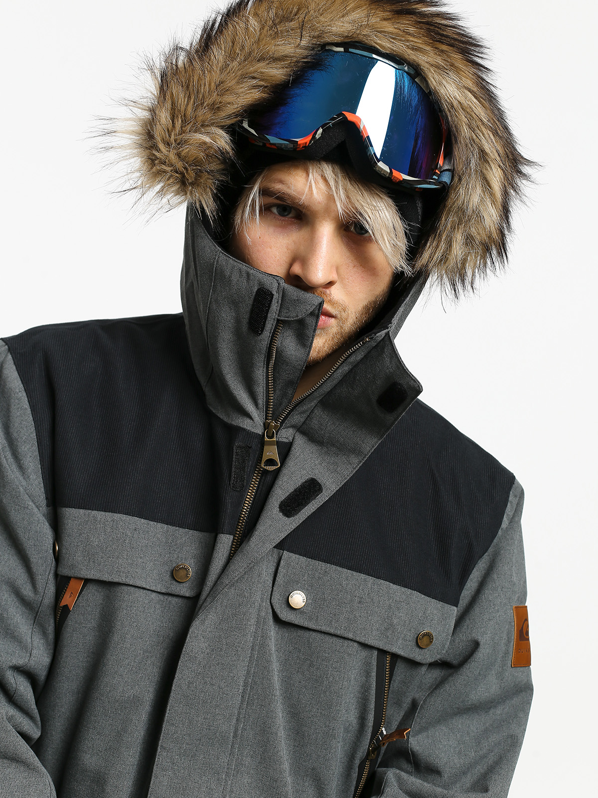 Męska Kurtka snowboardowa Quiksilver Selector (black heather)
