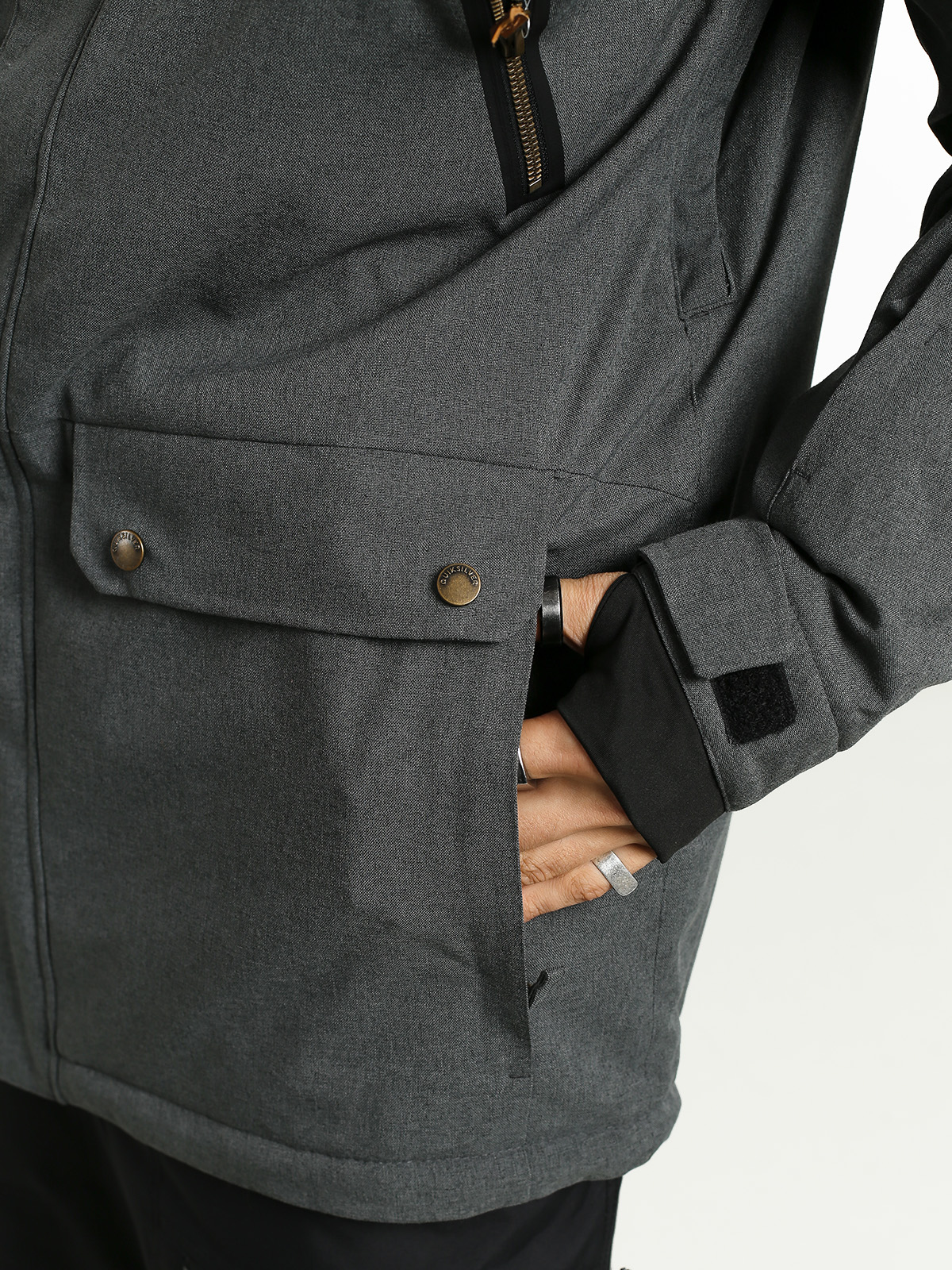 Męska Kurtka snowboardowa Quiksilver Selector (black heather)