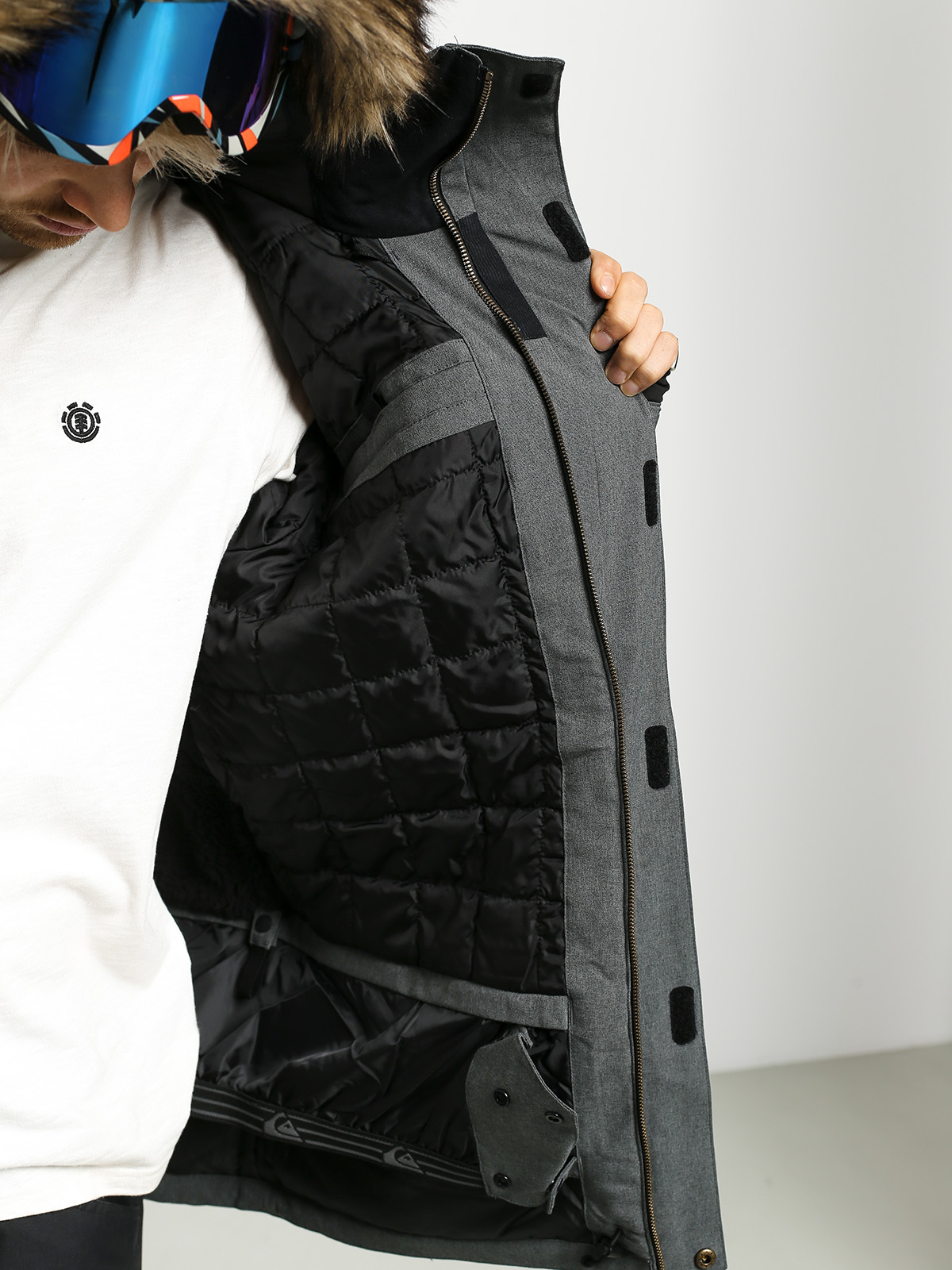 Męska Kurtka snowboardowa Quiksilver Selector (black heather)