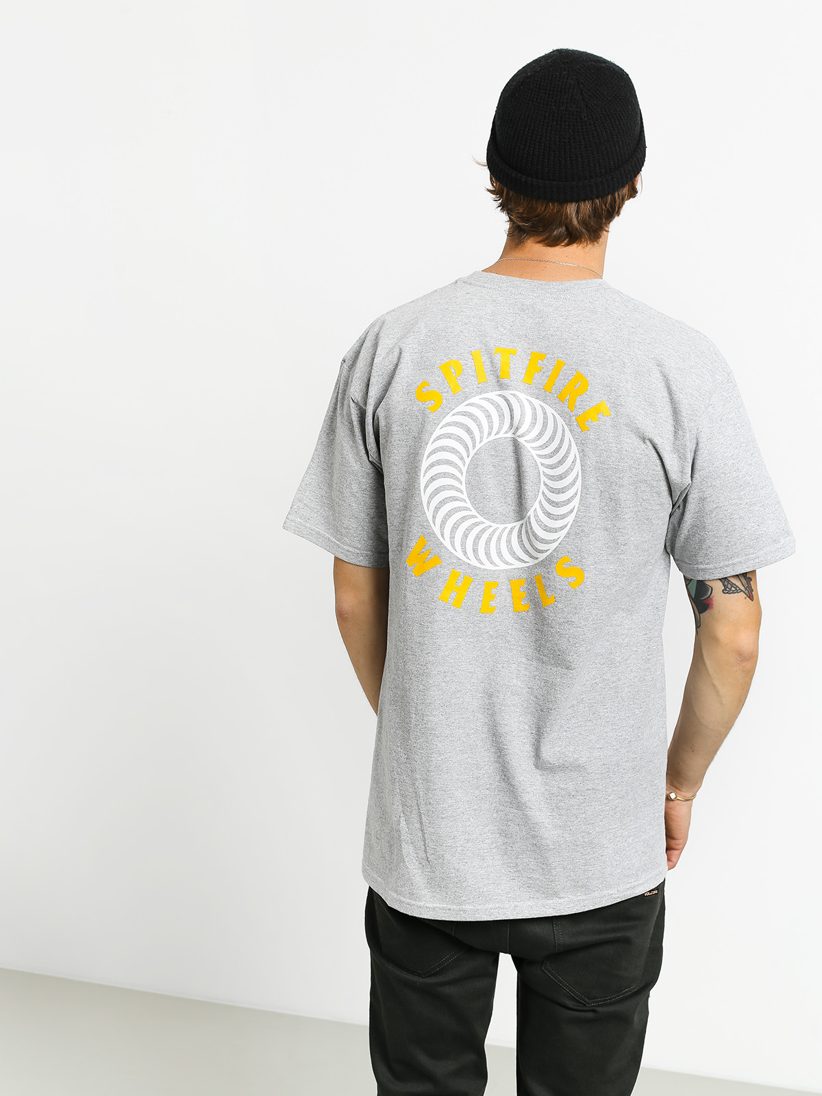 T-shirt Spitfire Og Clsc Dbl (athletic heather/yellow)