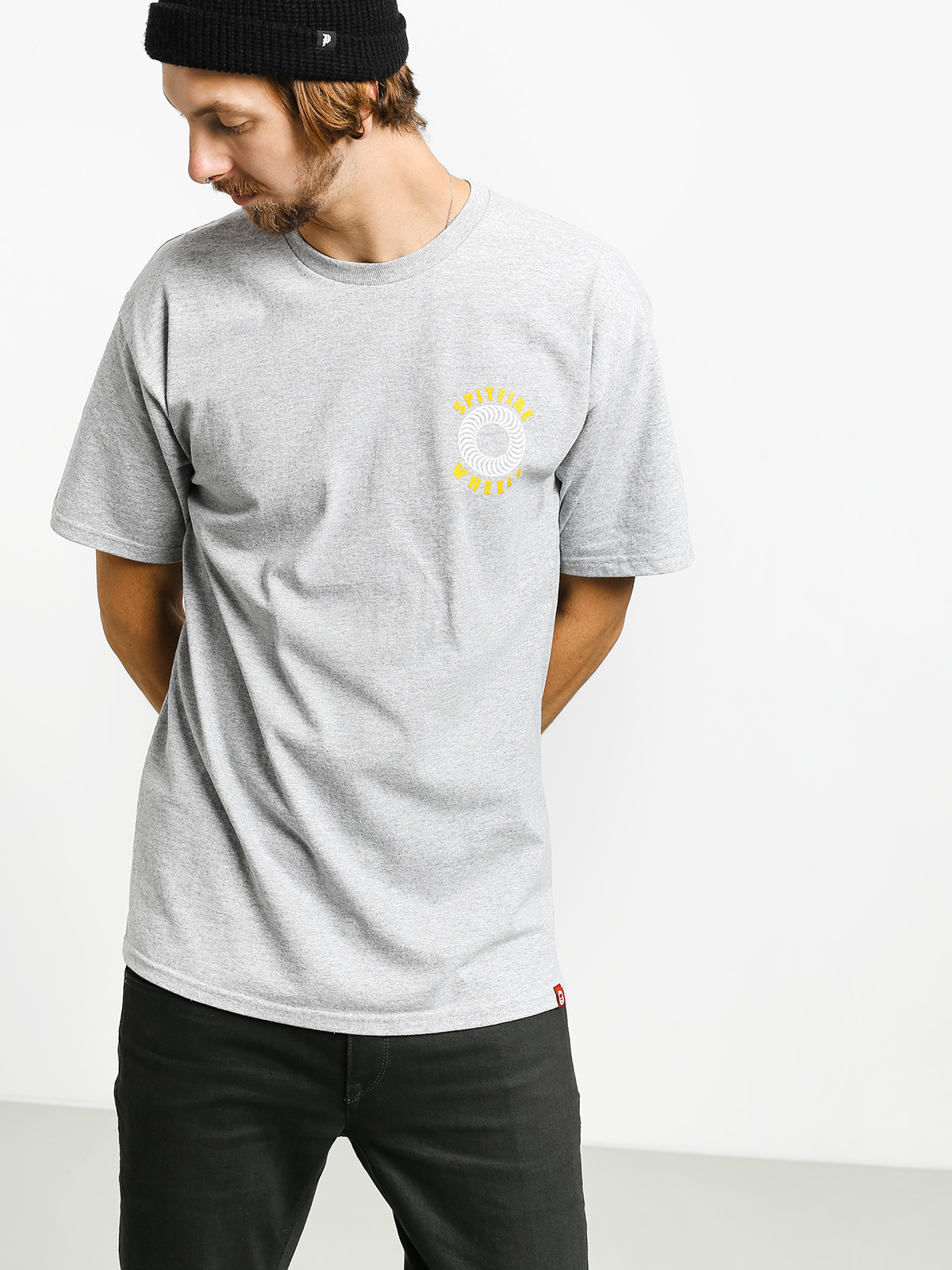 T-shirt Spitfire Og Clsc Dbl (athletic heather/yellow)