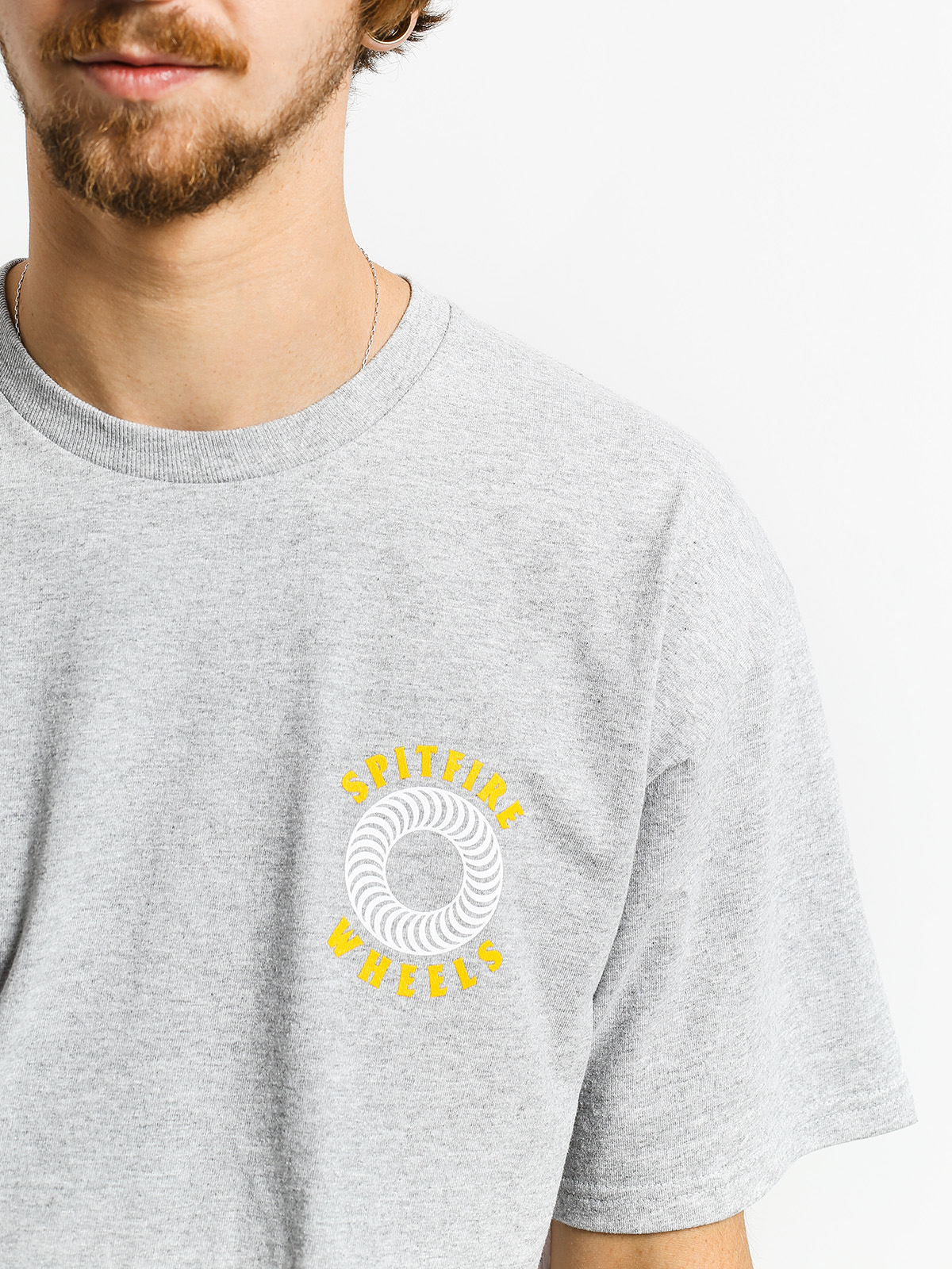 T-shirt Spitfire Og Clsc Dbl (athletic heather/yellow)