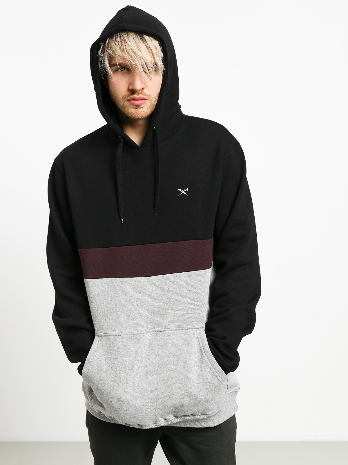 Bluza z kapturem Iriedaily Court HD (black red)