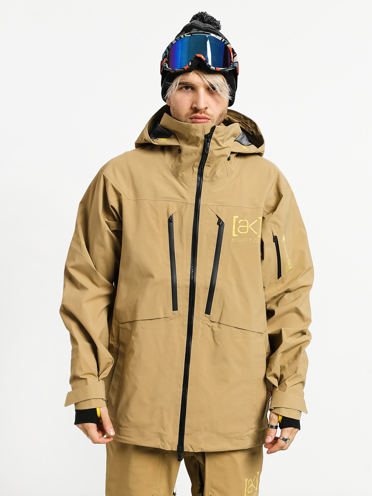 Kurtka snowboardowa Burton Ak Gore 3L Hover - brązowy (kelp)